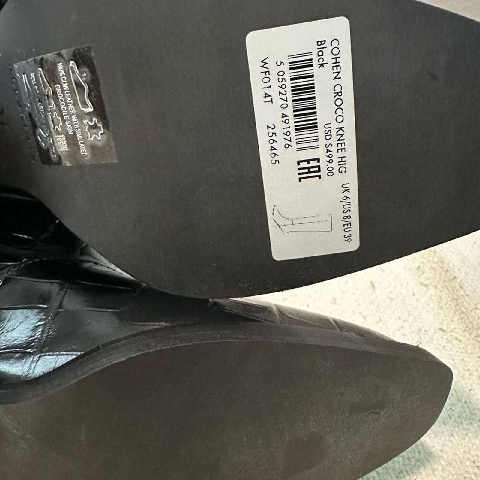 Allsaints AllSaints Cohen Knee-High Boots in Croc Emboss | Sz 39 Size US 8.5 / IT 38.5 - 7 Thumbnail