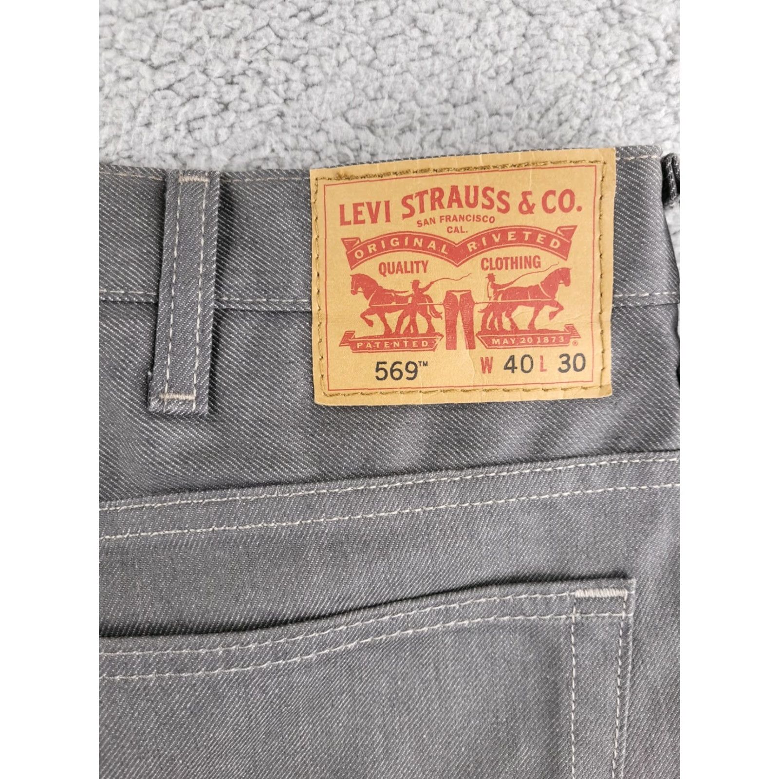 Levi's Levi's 559 Cropped Jeans Mens 43x25 Gray Denim Cotton Relaxed Fit Vintage No Size US 43 - 2 Thumbnail