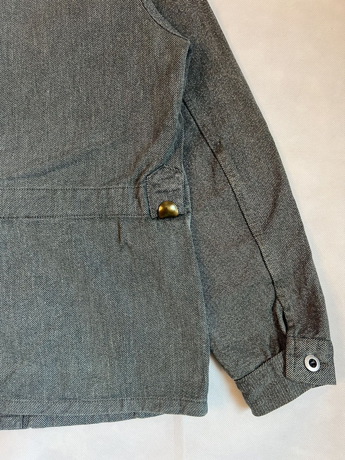 Vintage 50's Swedish Army Military Heavy Denim Work Jacket Size US L / EU 52-54 / 3 - 15 Thumbnail