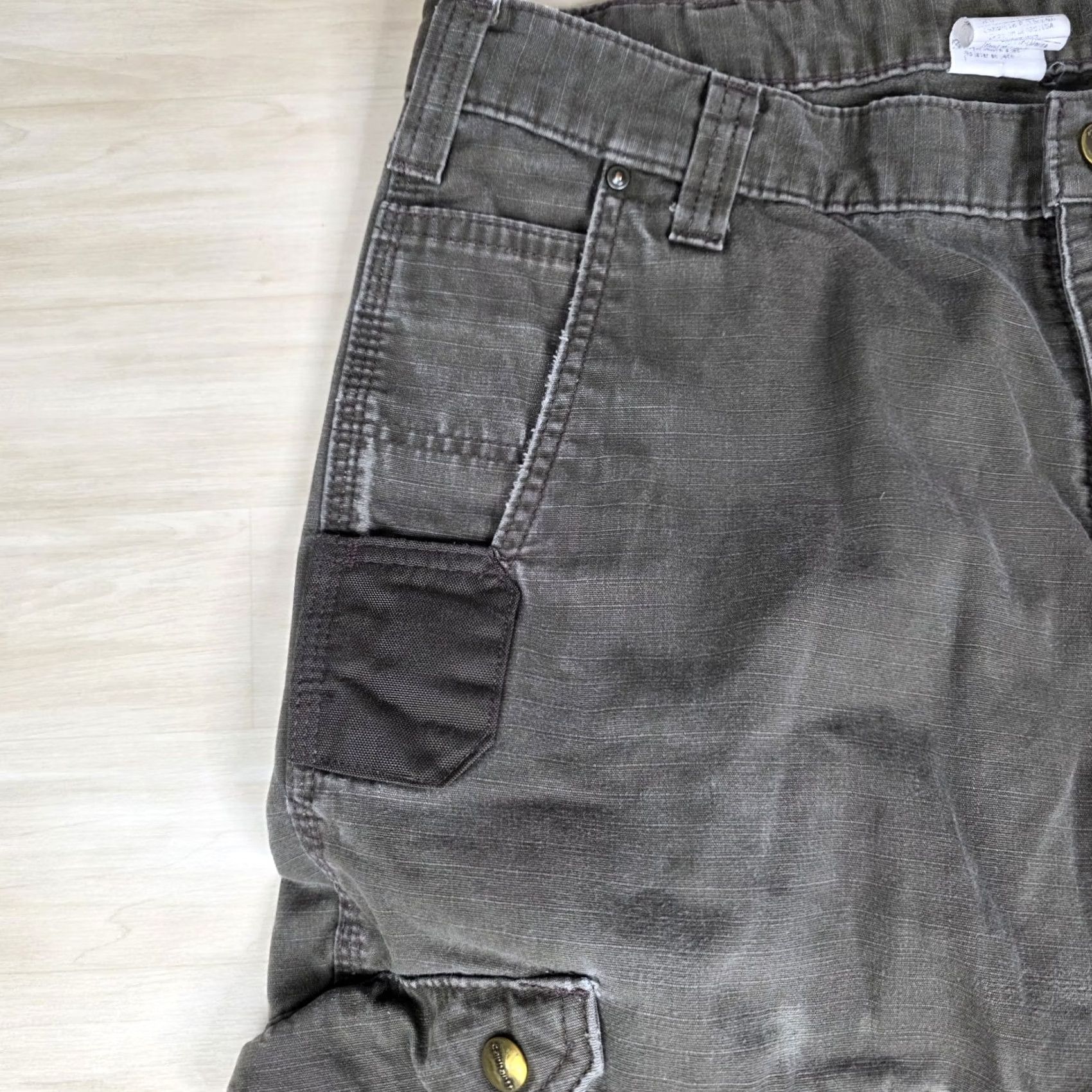 Carhartt Carhartt Cargo Pants Brown Ripstop Canvas Work Utility B342 DFE 38 x 32 Mens Regular Straight Cargo Pocket 5-Pocket Construction Workwear Modern Size US 38 / EU 54 - 4 Thumbnail