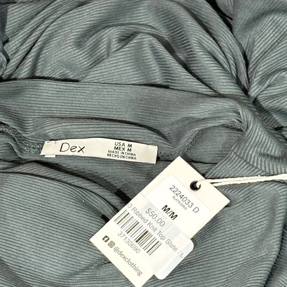 Other Dex Ribbed Knit Top NWT Size M / US 6-8 / IT 42-44 - 3 Thumbnail