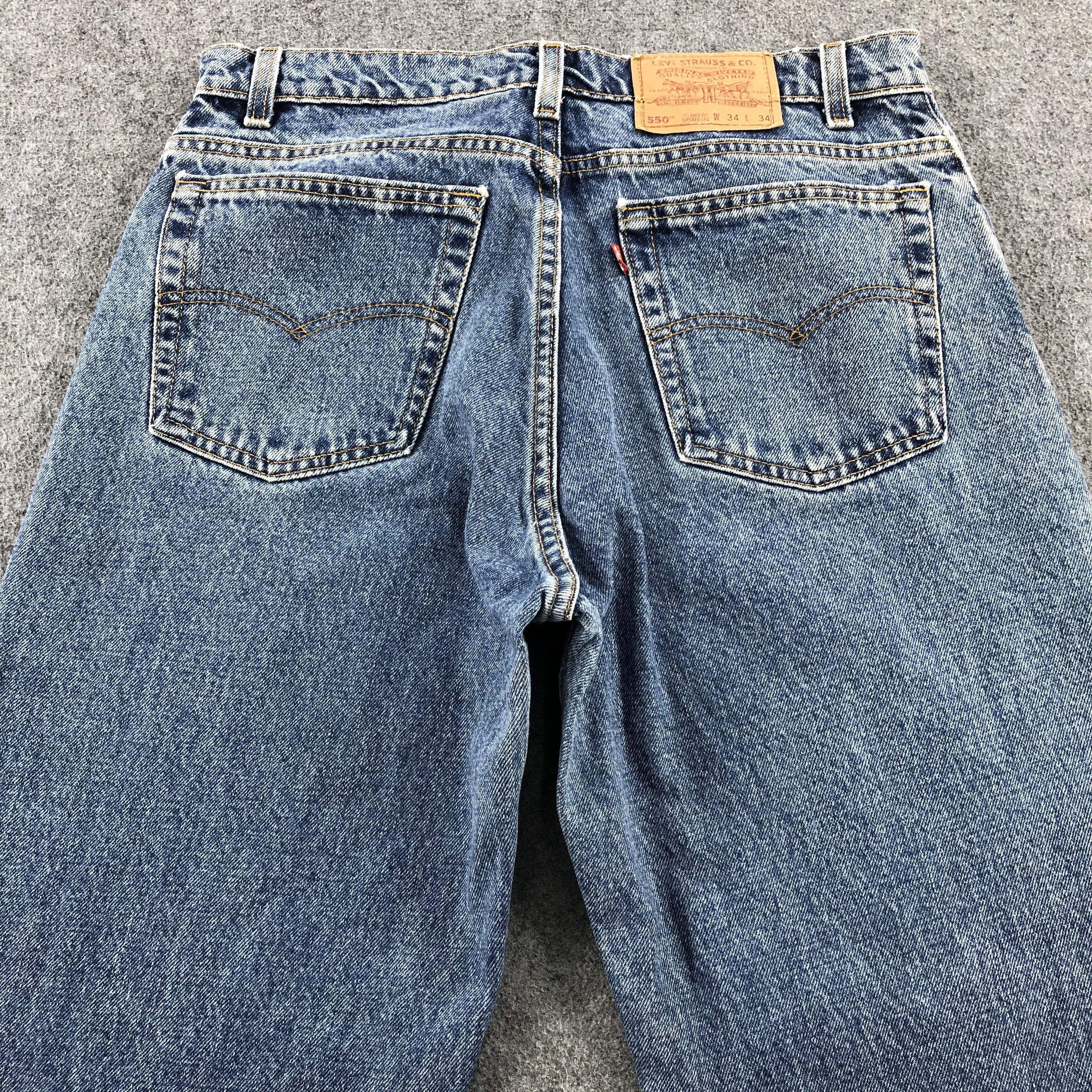 Levi's × Vintage Vintage 90s Blue Wash Levis 550 Jeans-JM1895 Size US 33 - 5 Thumbnail