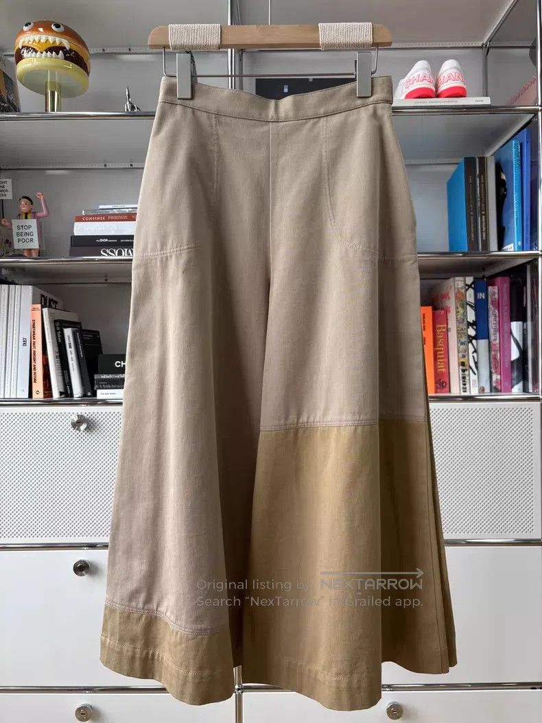 Loewe Loewe Khaki Colored Patchwork Nine-Quarter High-Waisted Wi Size 42" / US 20 - 1 Thumbnail