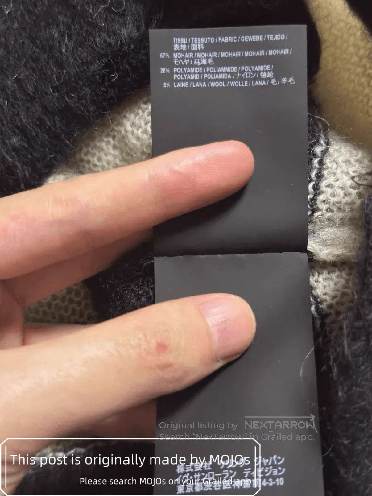 Saint Laurent Paris Saint Laurent Paris Mohair Black & White Knitwear mojos55. Size US S / EU 44-46 / 1 - 6 Thumbnail