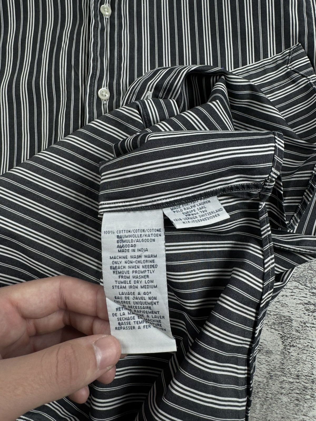 Polo Ralph Lauren Polo Ralph Lauren Black M Size 15 1/2-39 Button Striped Classic LongSleeve Shirt Size US M / EU 48-50 / 2 - 9 Thumbnail