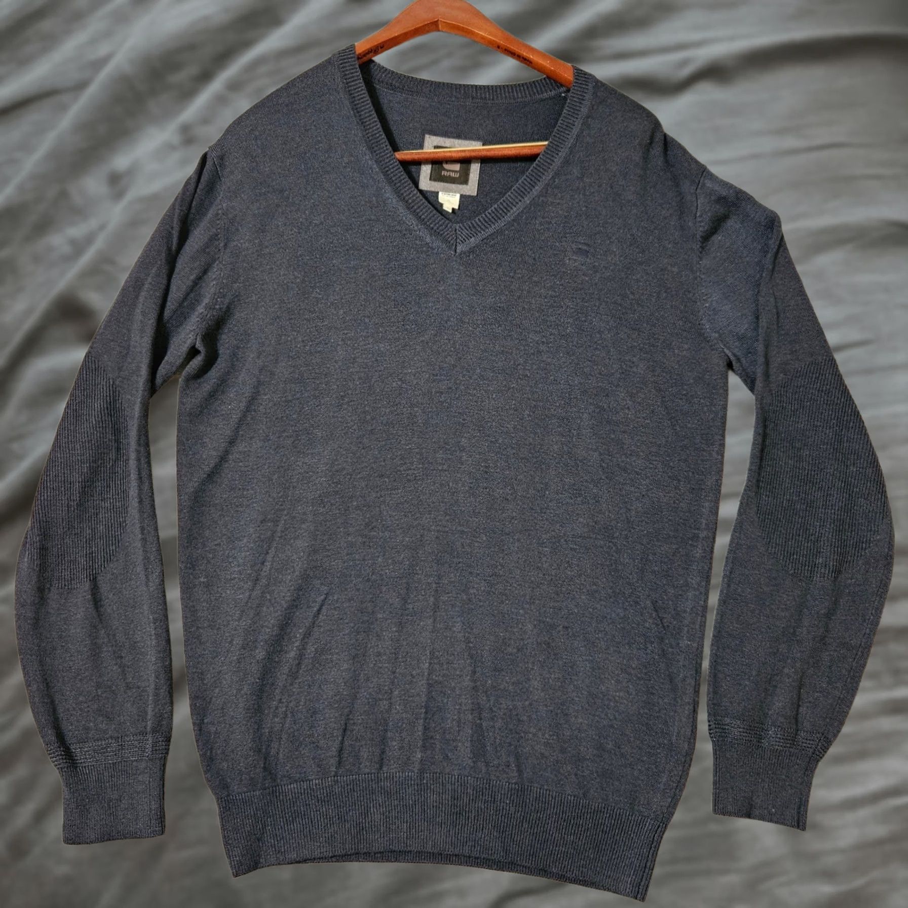 G-Star G-Star Men Jumper Sweater Berlow V Knit Navy Blue Mens Size Large Size US L / EU 52-54 / 3 - 1 Thumbnail