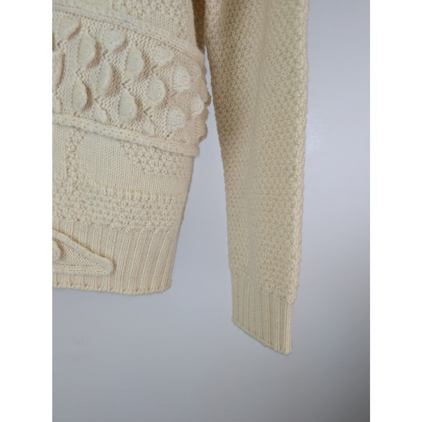 Bottega Veneta o1rshd1 Men Wear Wool Snake Knit Sweater in Dove Size US L / EU 52-54 / 3 - 4 Thumbnail