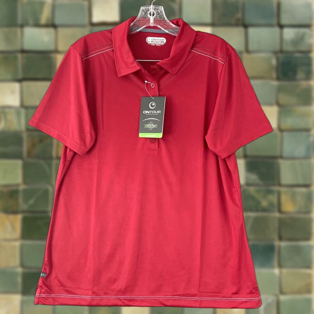 Vintage VINTAGE? No, it's a new item. On Tour Polo Shirt Women L Red Short Sleeve Bowling Top Shirt - Red Polo Bowling Shirt Women L Red Short Sleeve On Tour Size L / US 10 / IT 46 - 1 Thumbnail