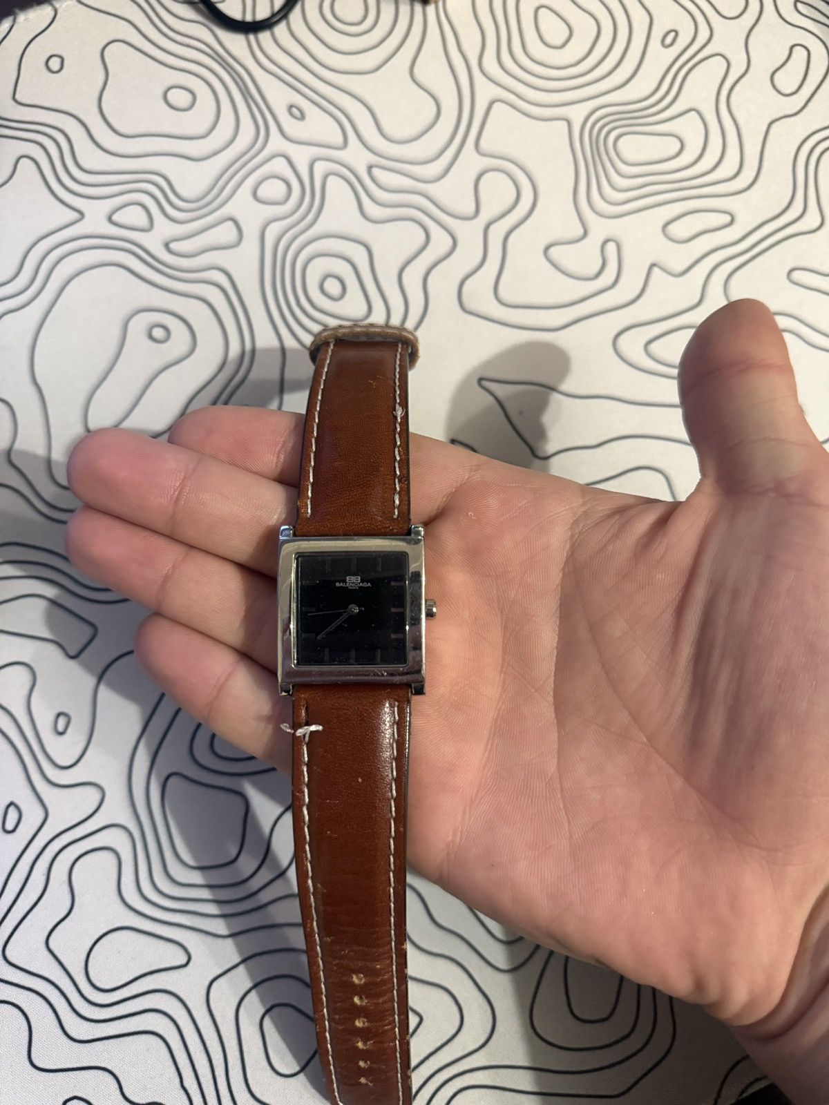 Balenciaga Balenciaga Paris brown Leather Minimalist Watch Size ONE SIZE - 2 Thumbnail