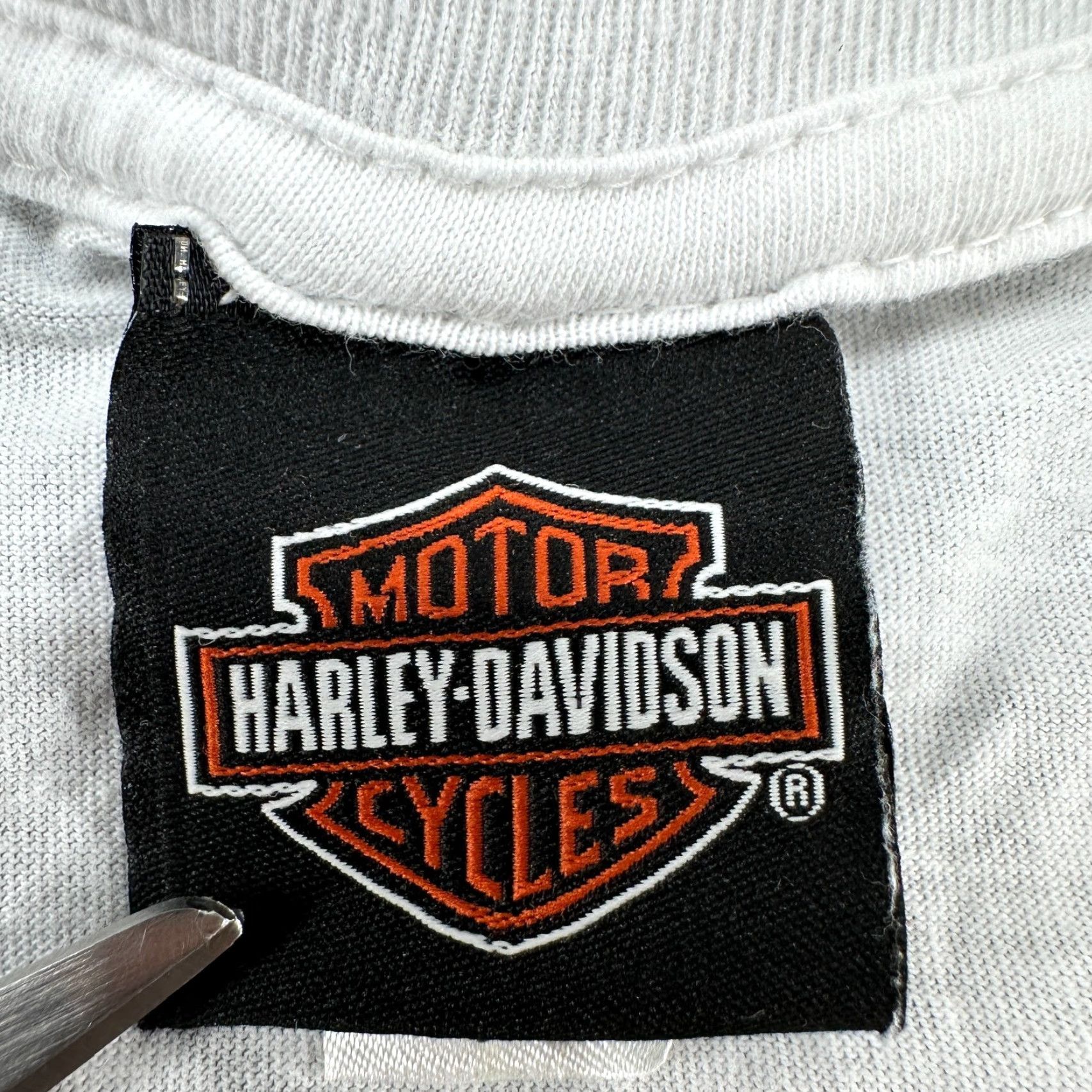 Harley Davidson VINTAGE Harley-Davidson Shirt Womens XL White Cotton Wings Bling USA Y2K Size XL / US 12-14 / IT 48-50 - 2 Thumbnail