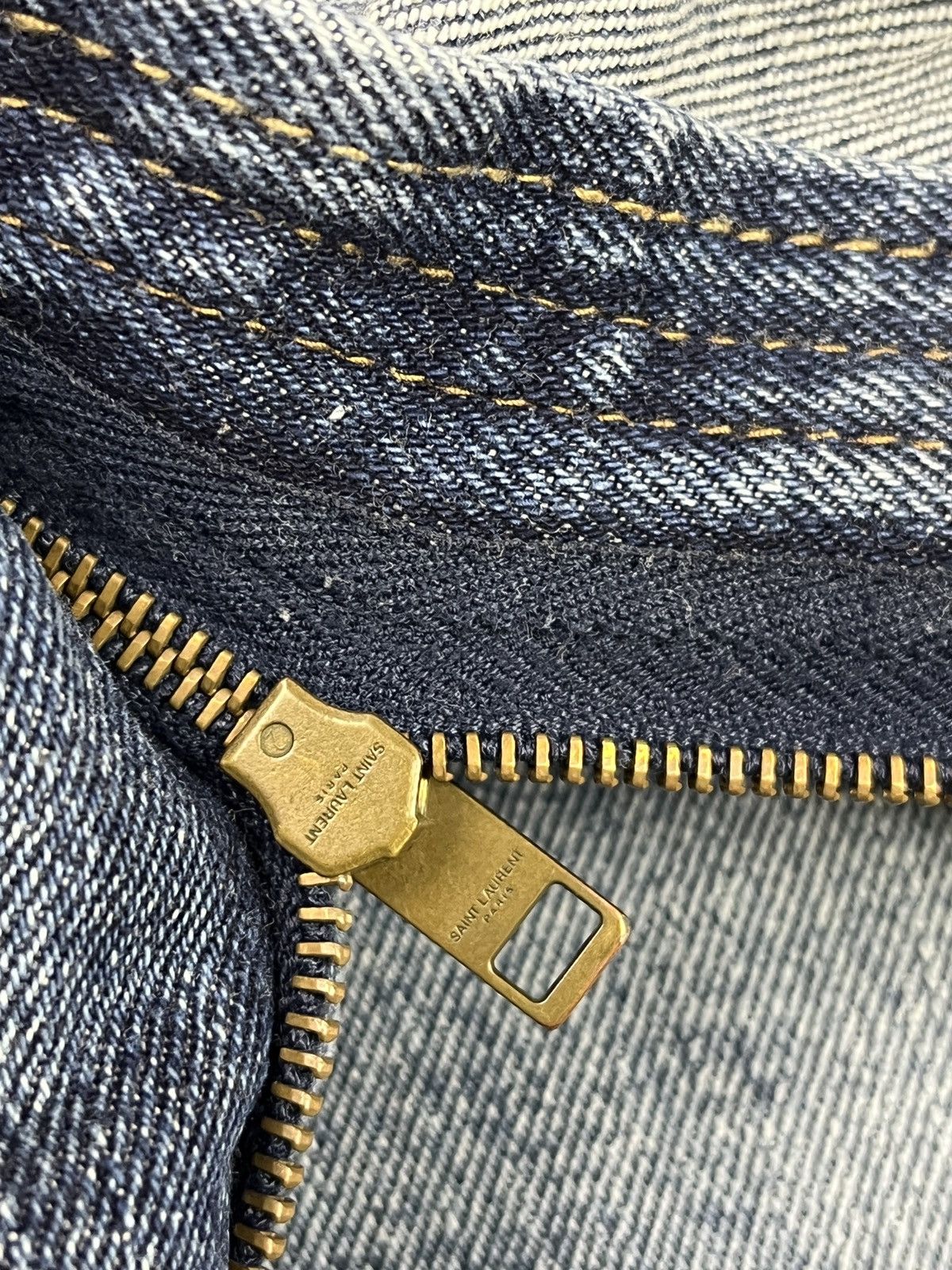 Saint Laurent Paris Saint Laurent Paris Skinny Jeans Blue Distressed Denim Made Size 27" / US 4 / IT 40 - 8 Thumbnail