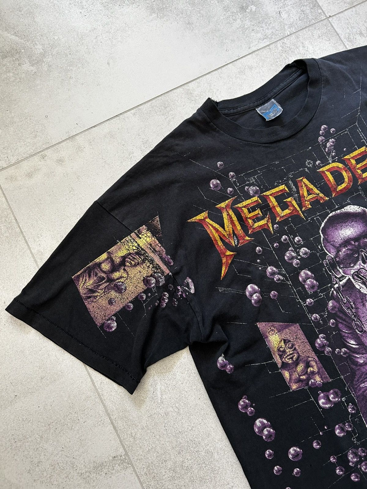 Band Tees Vintage 1991 Megadeth All Over Tee Size US XL / EU 56 / 4 - 4 Thumbnail