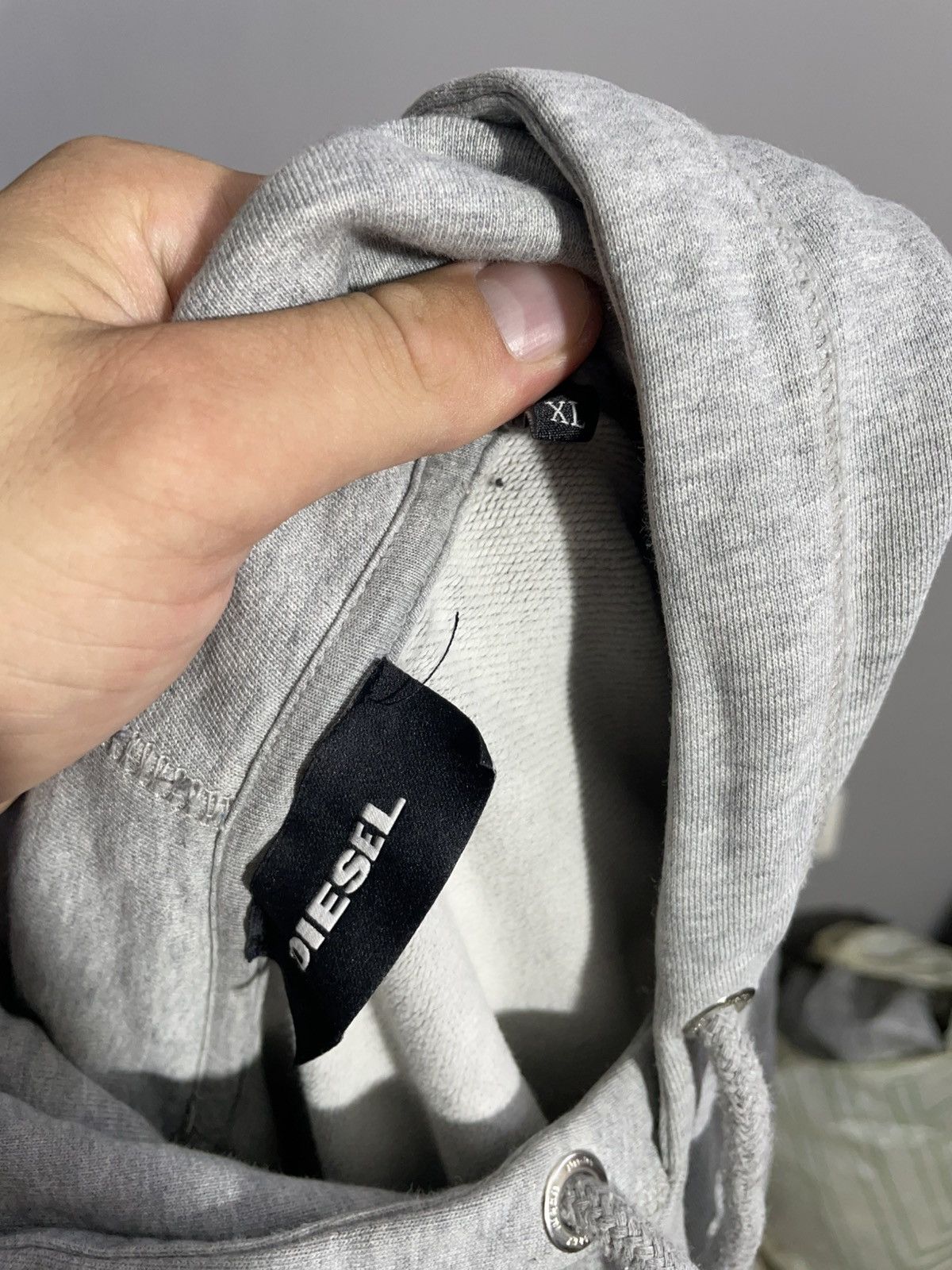 Diesel Diesel Indian Head Logo Gray Mens hoodie size XL Size US XL / EU 56 / 4 - 9 Thumbnail