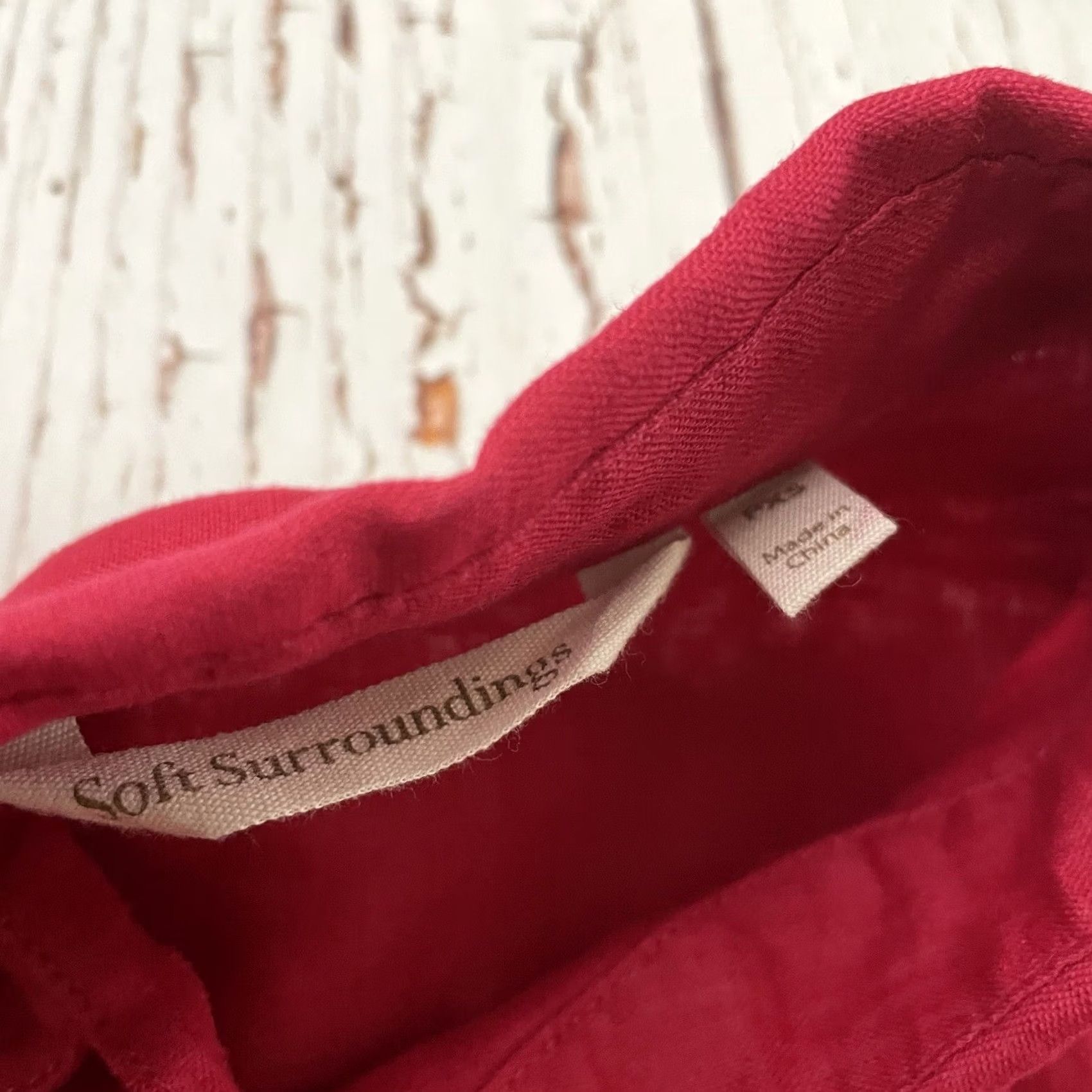 Soft Surroundings Soft Surroundings Blouse 3/4 Sleeve Linen Button Front Pink Womens XS Petite Nike Size XS / US 0-2 / IT 36-38 - 2 Thumbnail