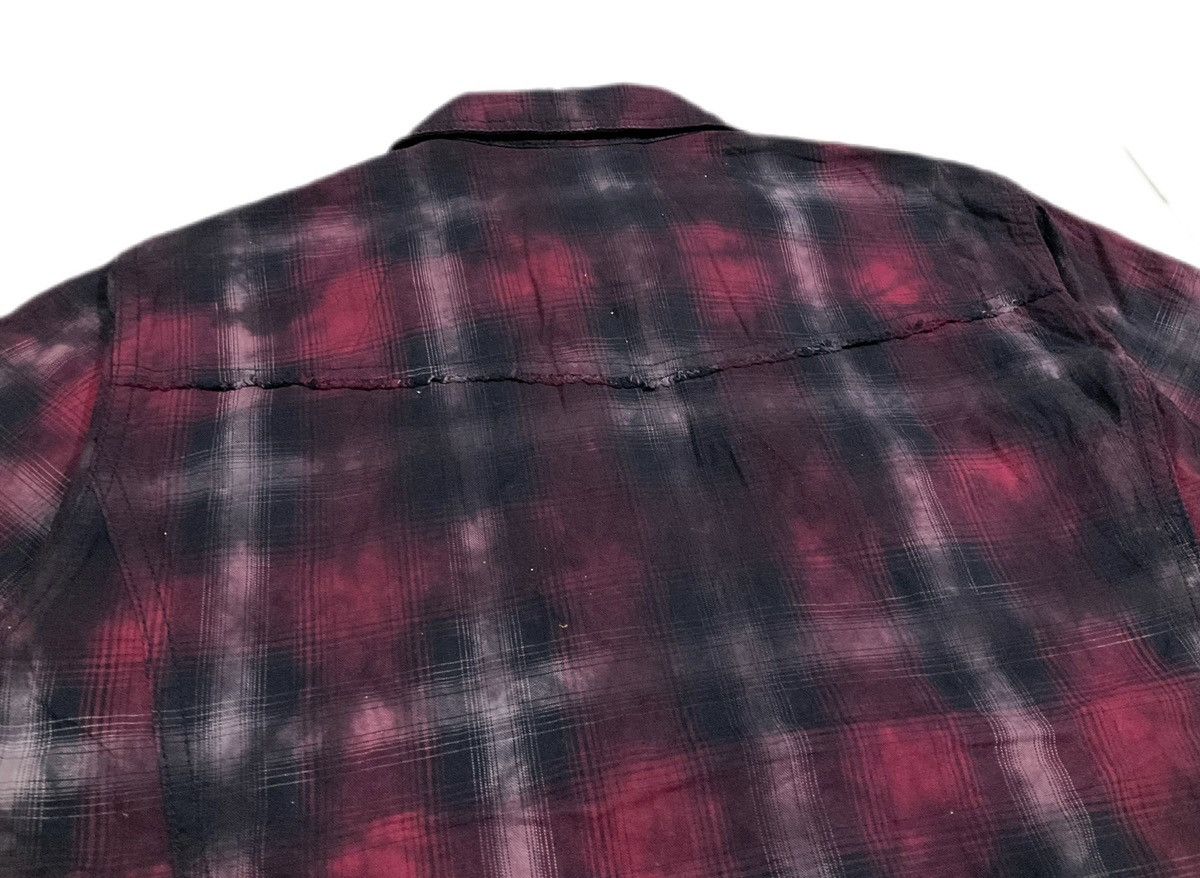 🔥Sick Y2K Spinalh Fray Flannel Dagger Zipper Shirt Goth Punk