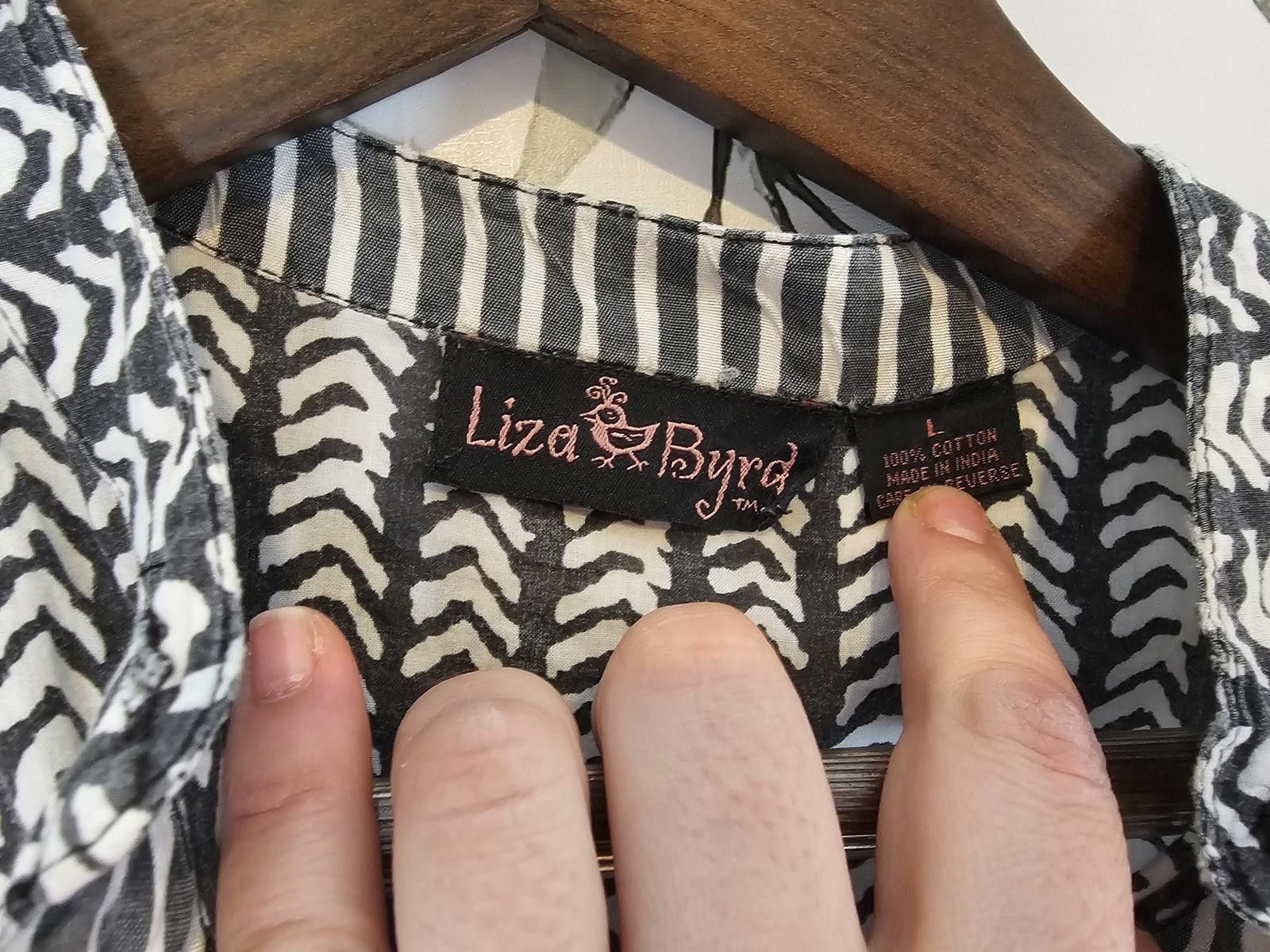 Other Liza Byrd Shirt Black Womens Size L Resort Wear Size L / US 10 / IT 46 - 2 Thumbnail