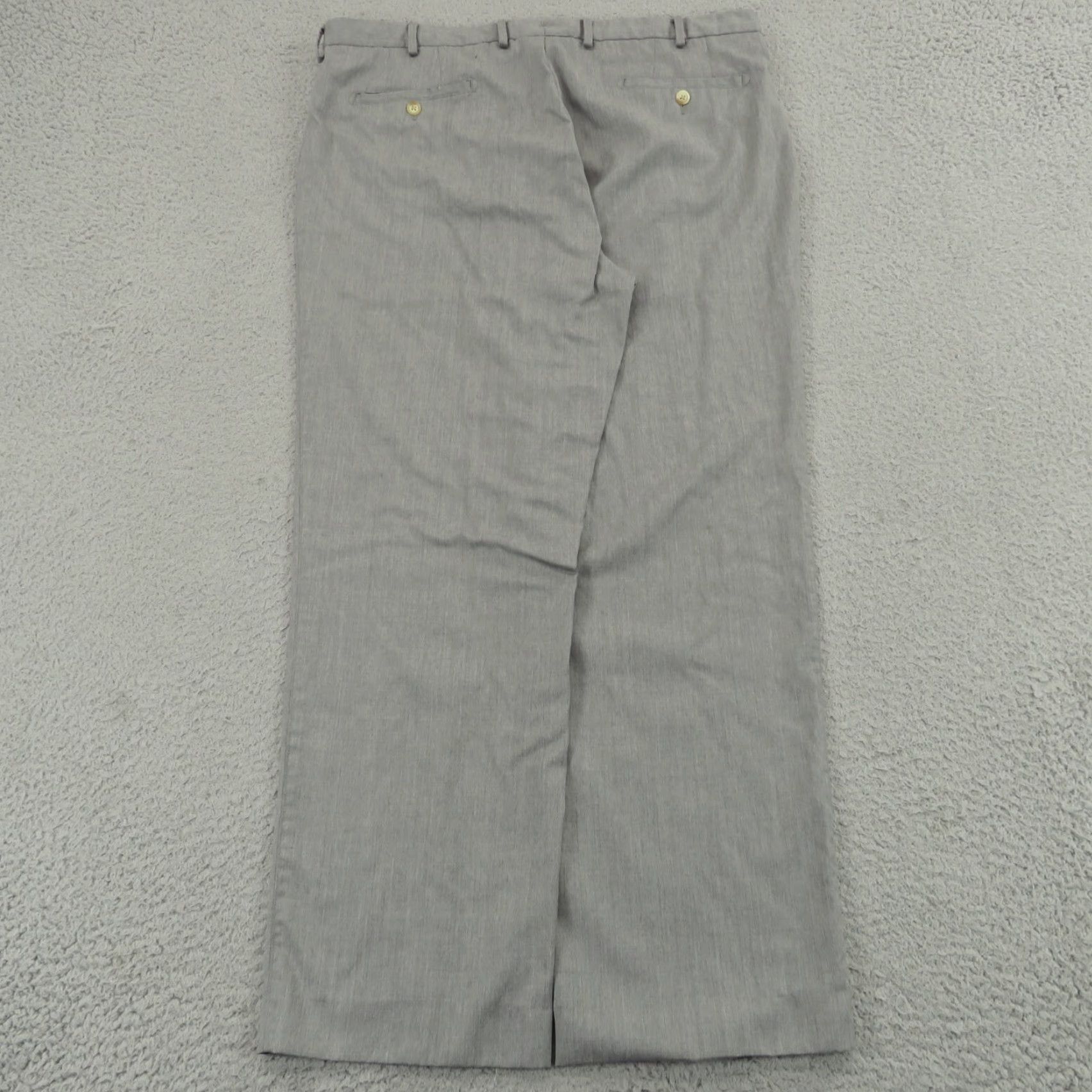 Peter Millar Peter Millar Pants Mens 36x30 Light Charcoal Grey Wool Flat Front Dress Trousers Size US 38 / EU 54 - 3 Thumbnail
