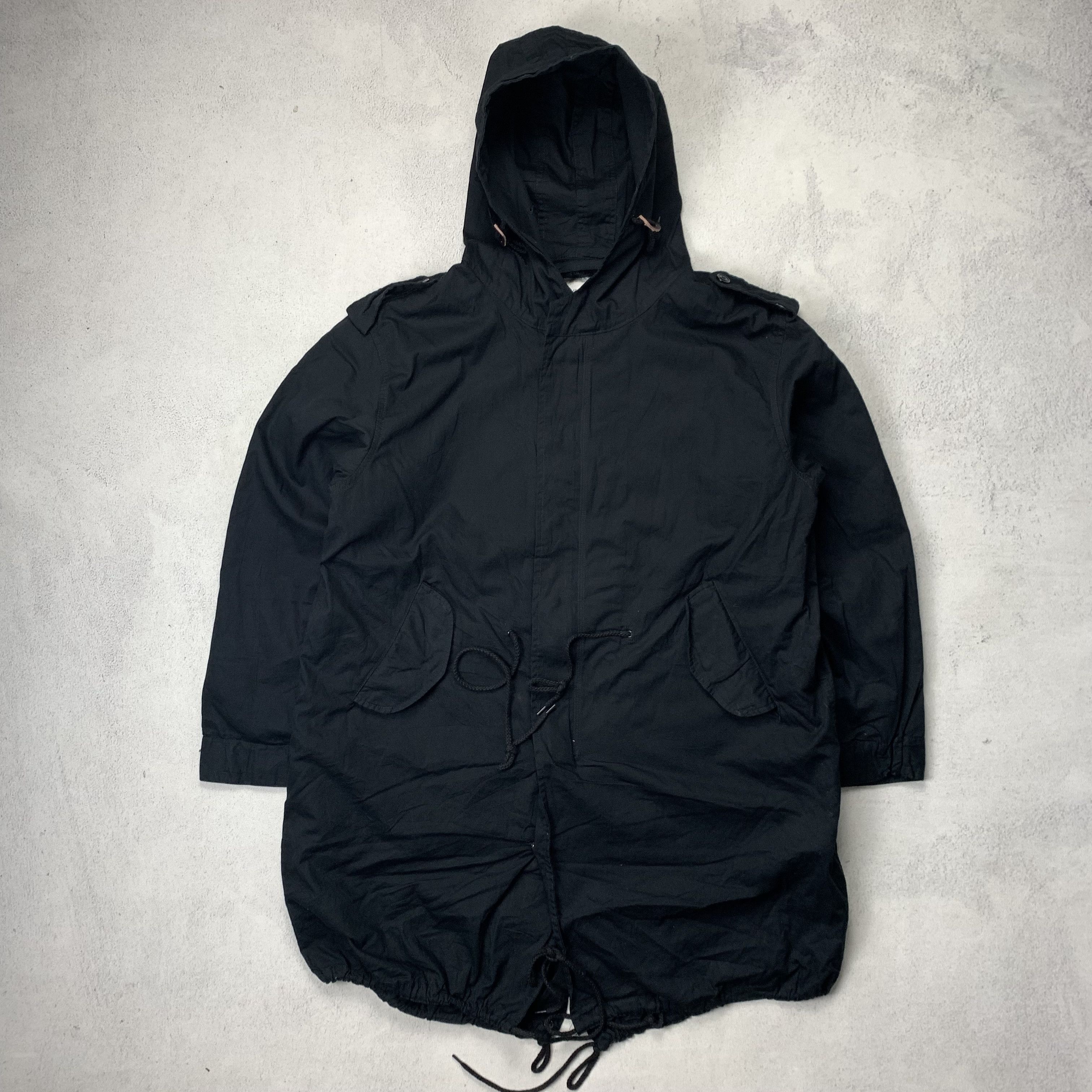 image of Military Houston Fishtail Parka Jacket in Black, Men's (Size Small)