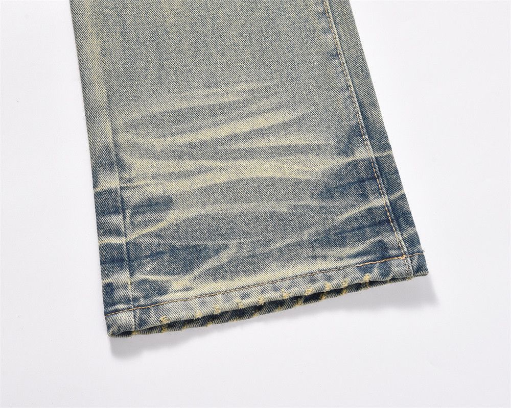 Jean Washed Mud Yellow Denim Pants Mens Size US 29 - 7 Thumbnail