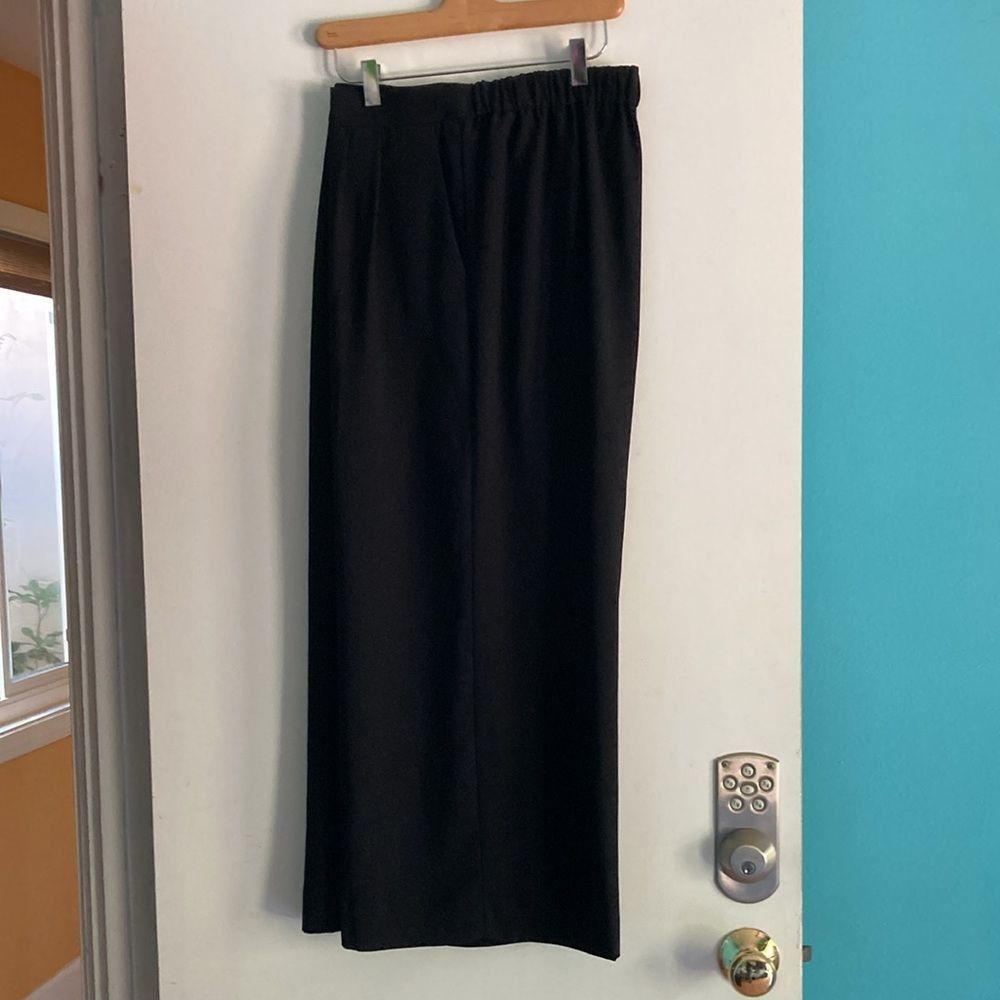 Other J Crew Womens Pull On Wide Leg Black Dress Pants Size 14 Tal Size 36" / US 14 / IT 50 - 3 Thumbnail