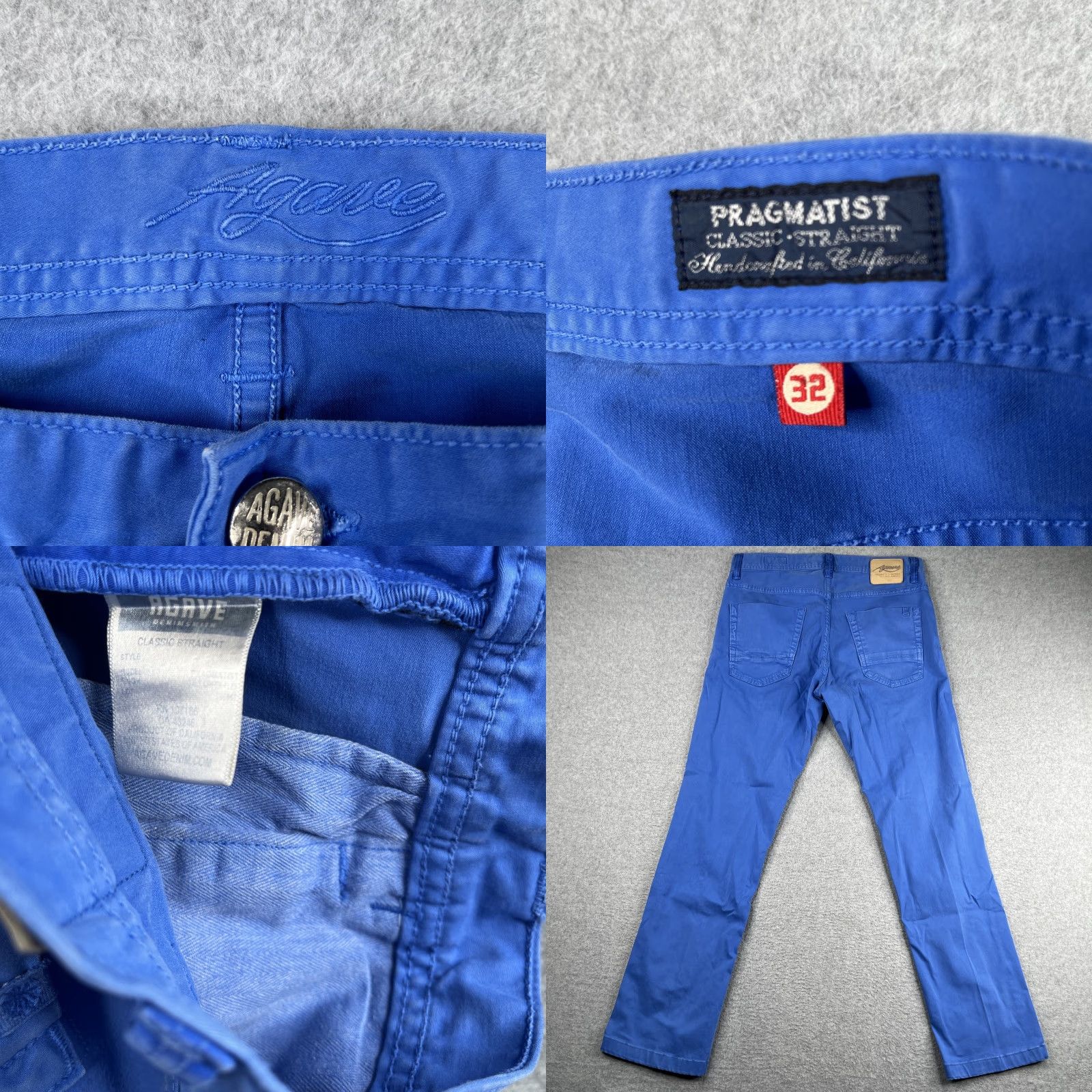 Vintage Agave Pragmatist Jeans Mens 32 Straight Blue Made In USA Size US 32 / EU 48 - 8 Thumbnail