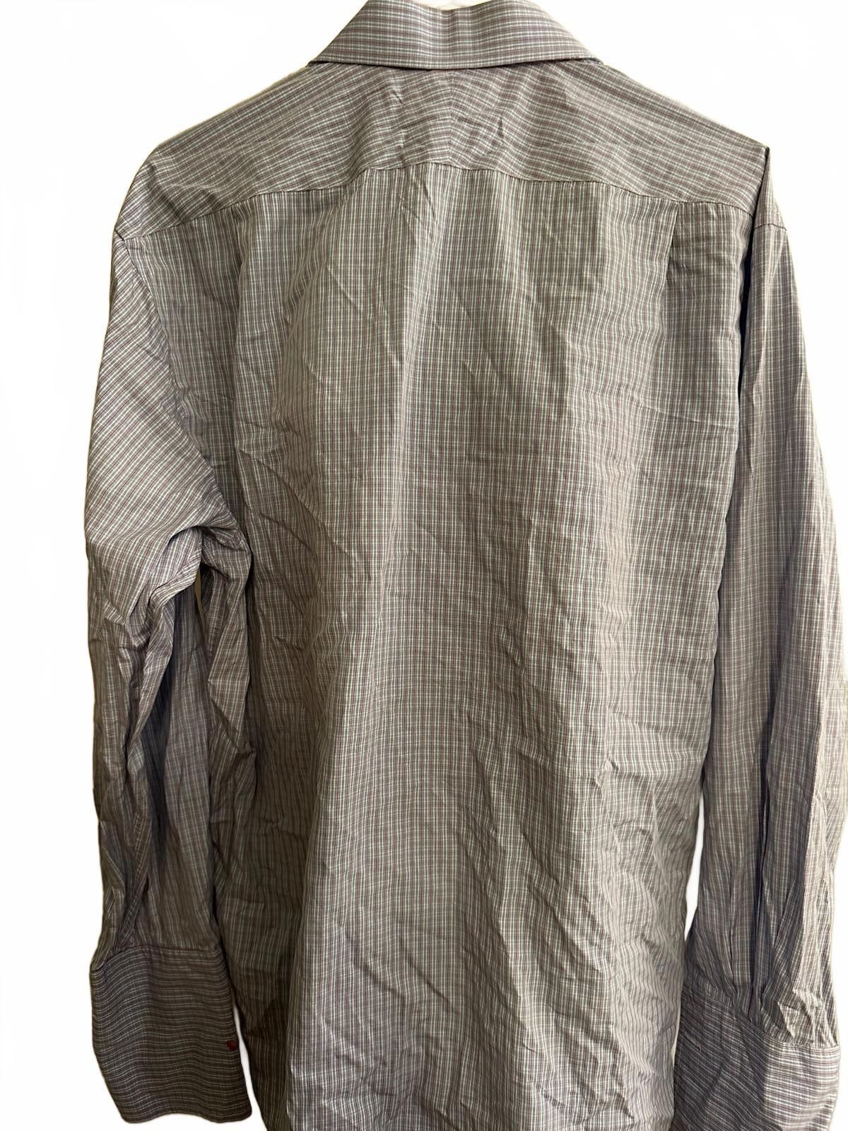 Thomas Pink Thomas Pink French Cuff Dress Shirt Blue Check Large Size 42R - 3 Thumbnail