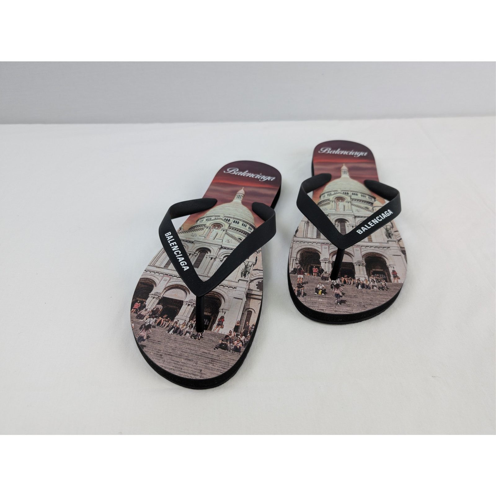 Balenciaga o1rshd1 Q:2 / Souvenir Thong TPU Monument Print Slipper Size US 9 / EU 42 - 7 Thumbnail