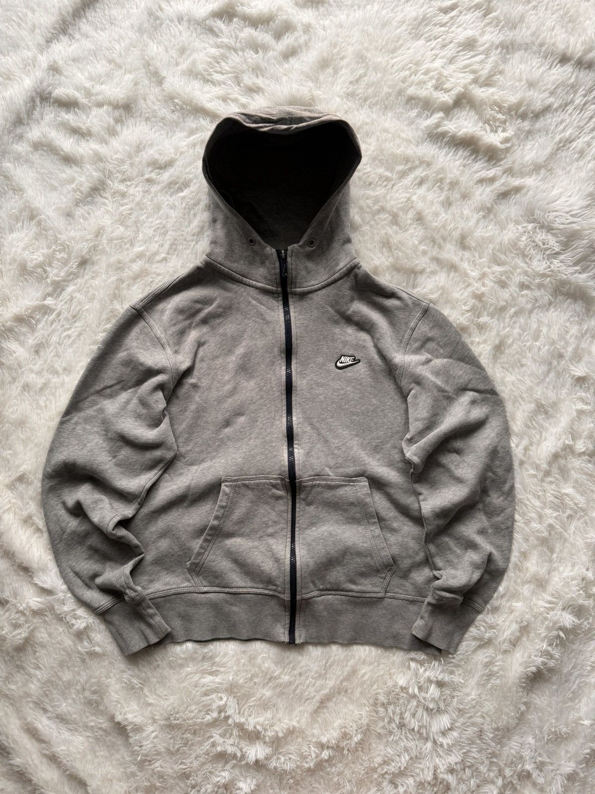 NIKE VINTAGE CENTER LOGO OVERSIZE BOXY ZIP HOODIE