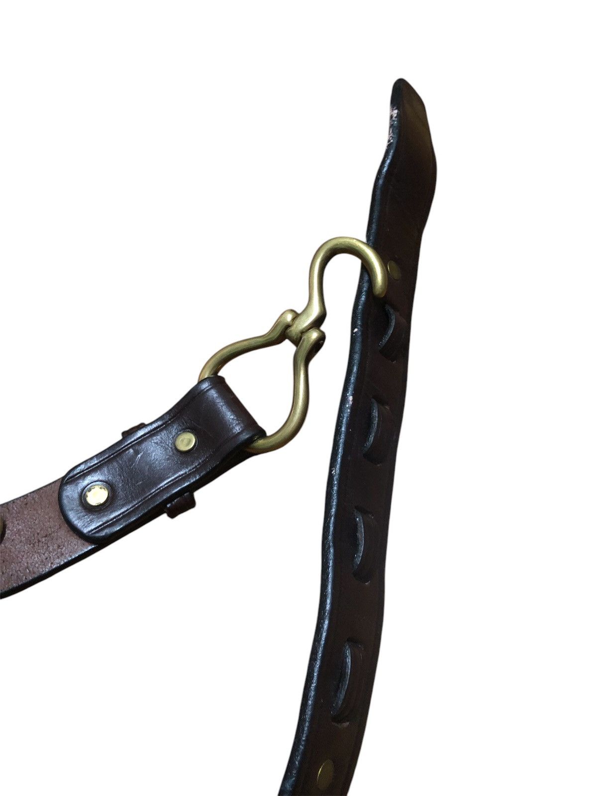 Designer × Leather × Vintage VINTAGE TORY ENGLISH BRIDLE LEATHER BELT Size 30 - 13 Thumbnail