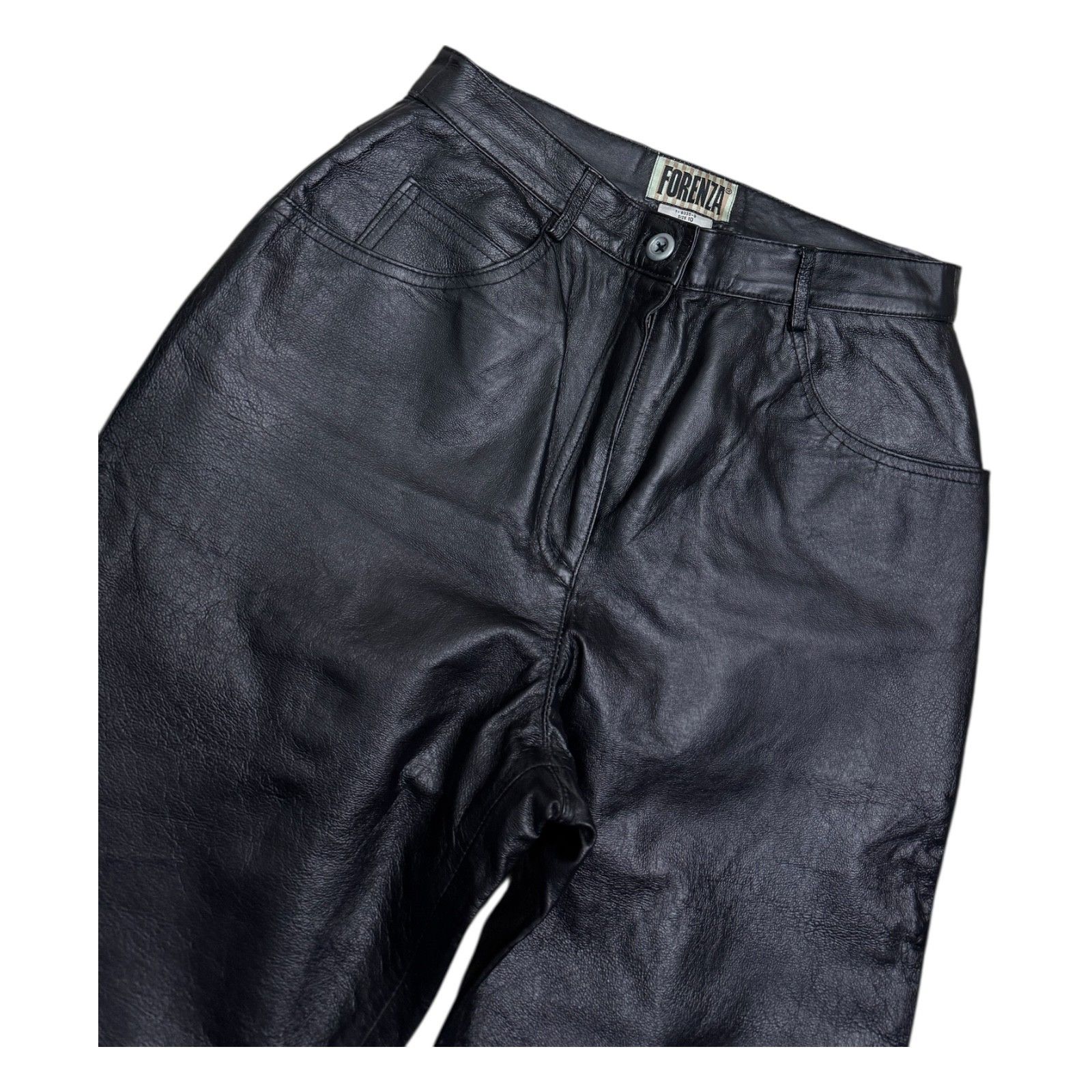 Vintage FORENZA GENUINE LEATHER Designer Vintage Pants Womens Small Size 27" / US 4 / IT 40 - 2 Thumbnail