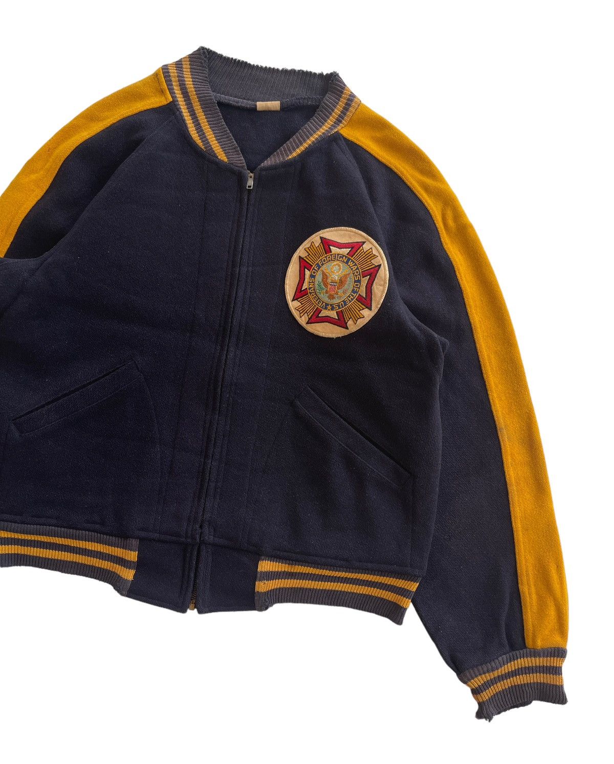 Vintage Vintage 50s Champions Running Man Distressed Varsity Jacket Size US M / EU 48-50 / 2 - 4 Thumbnail