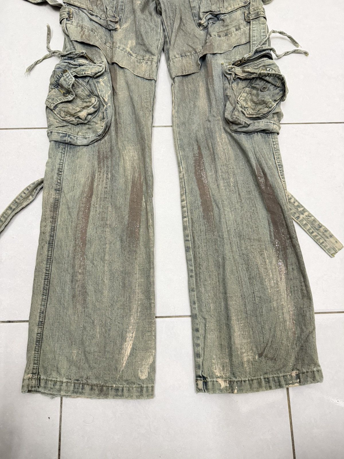 Japanese Brand Rare Sick Joneaa Mud Wash Multipockets Tactikal Denim Jeans Size US 35 - 3 Thumbnail