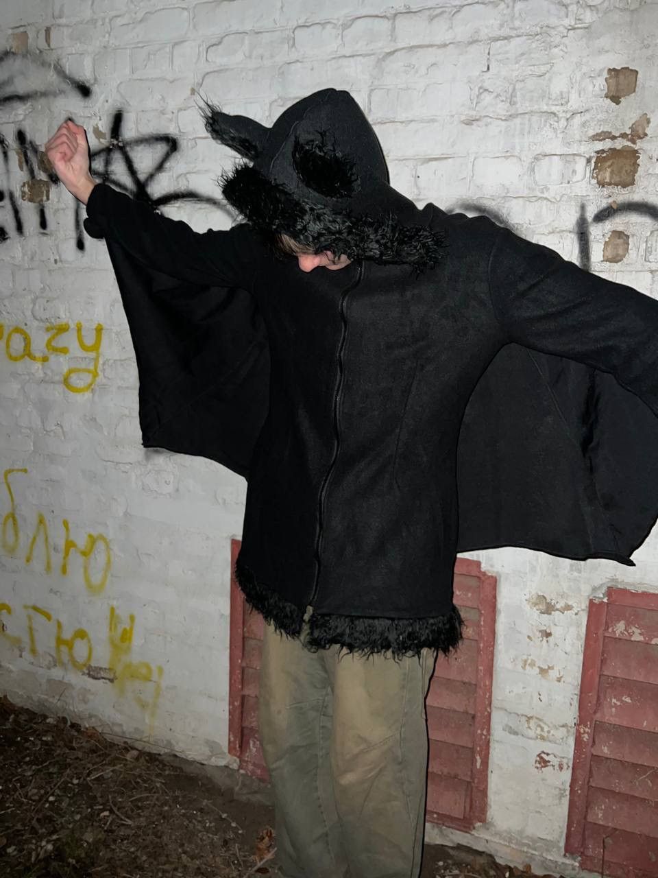 If Six Was Nine × Vintage Vintage Y2K Bat Opium Carti Style Fur Avantgarde Hysteric Ho Size US M / EU 48-50 / 2 - 9 Thumbnail