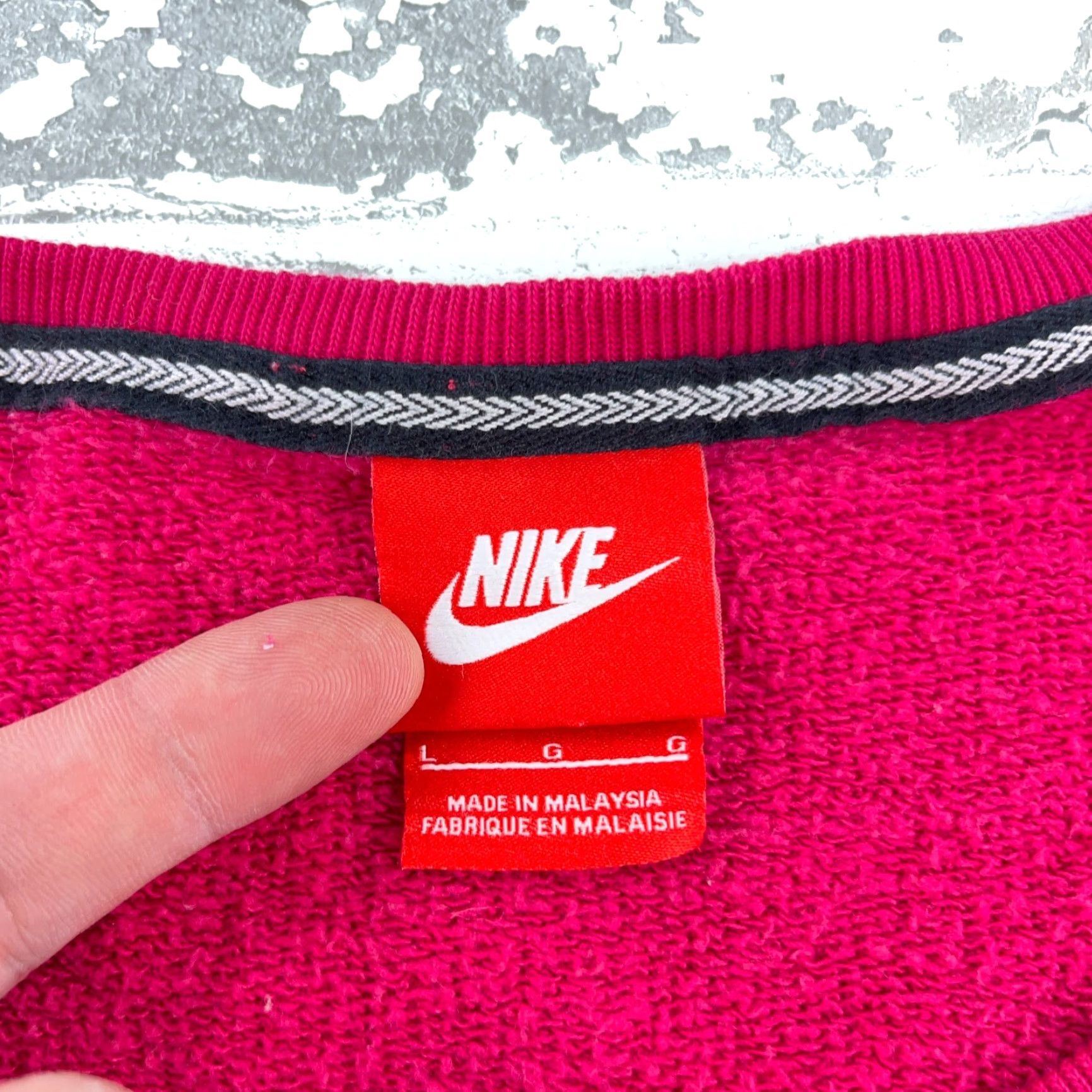 Nike VINTAGE Nike Sweatshirt Shirt Women L Pink Round Neck Logo Swoosh 90s Mens? Size L / US 10 / IT 46 - 5 Thumbnail