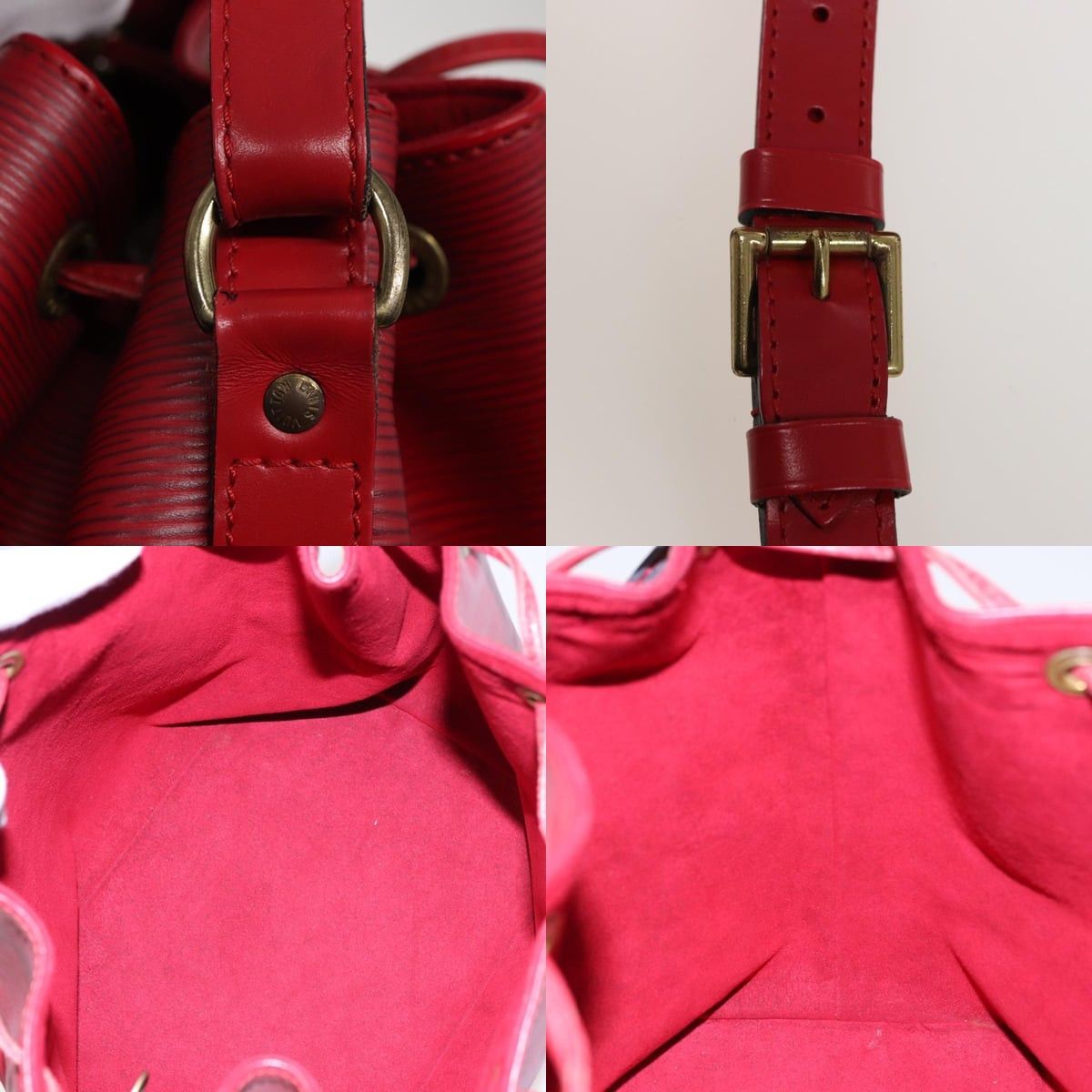 Louis Vuitton LOUIS VUITTON Epi Petit Noe Shoulder Bag Red M44107 Size ONE SIZE - 12 Thumbnail