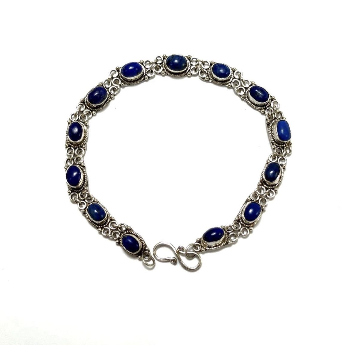 Handmade Lapiz Stone Bracelet Silver Sterling 925 Size ONE SIZE - 3 Thumbnail