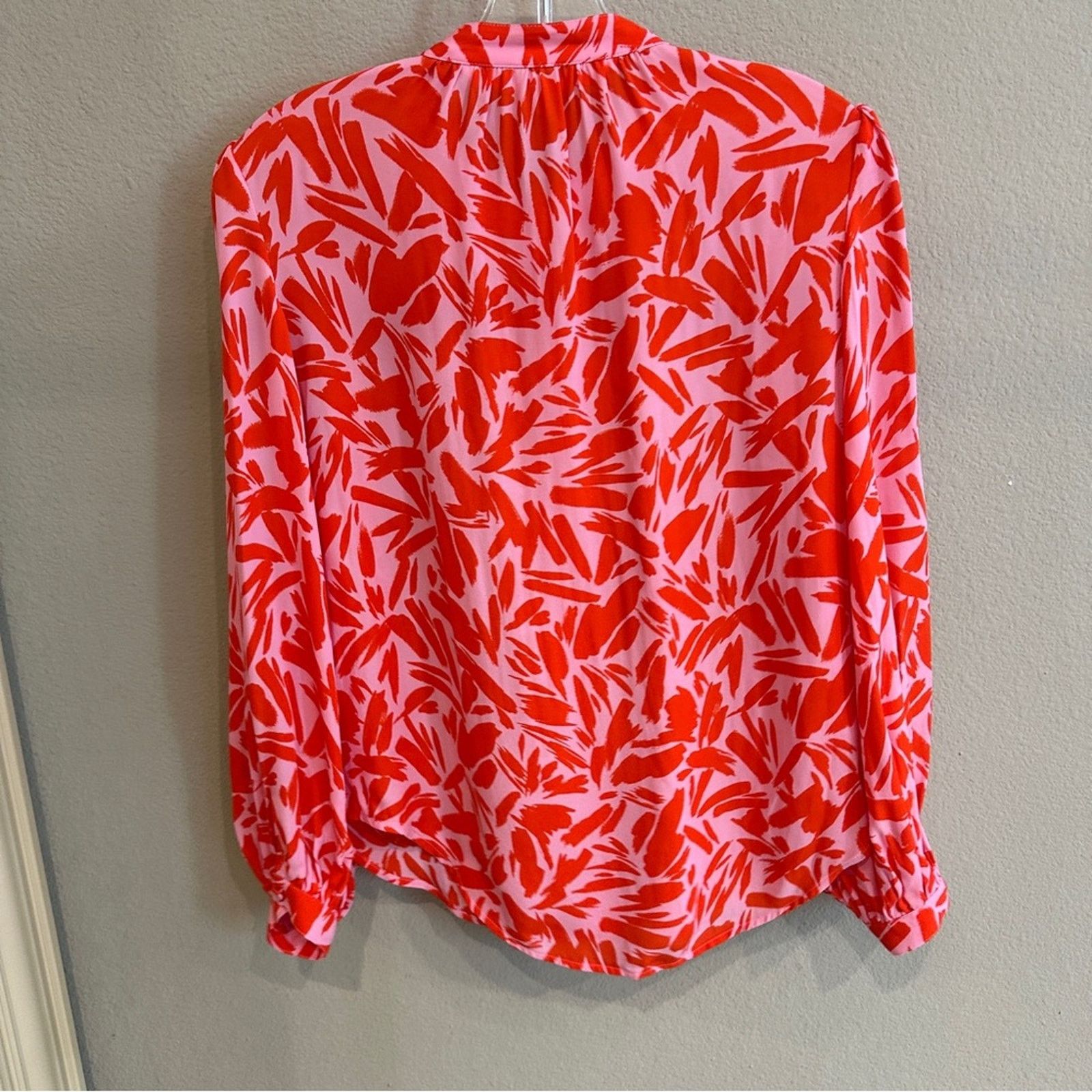 Veronica Beard Veronica Beard | 2 | Silk Blend Floral Pink Red Puff Sleeve Size XS / US 0-2 / IT 36-38 - 3 Thumbnail