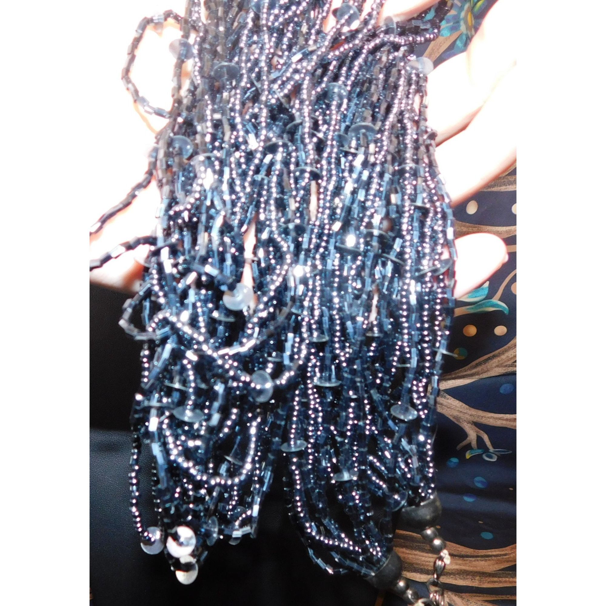 Other Shimmery Black Multilayer Glass Beaded Necklace Size ONE SIZE - 3 Thumbnail