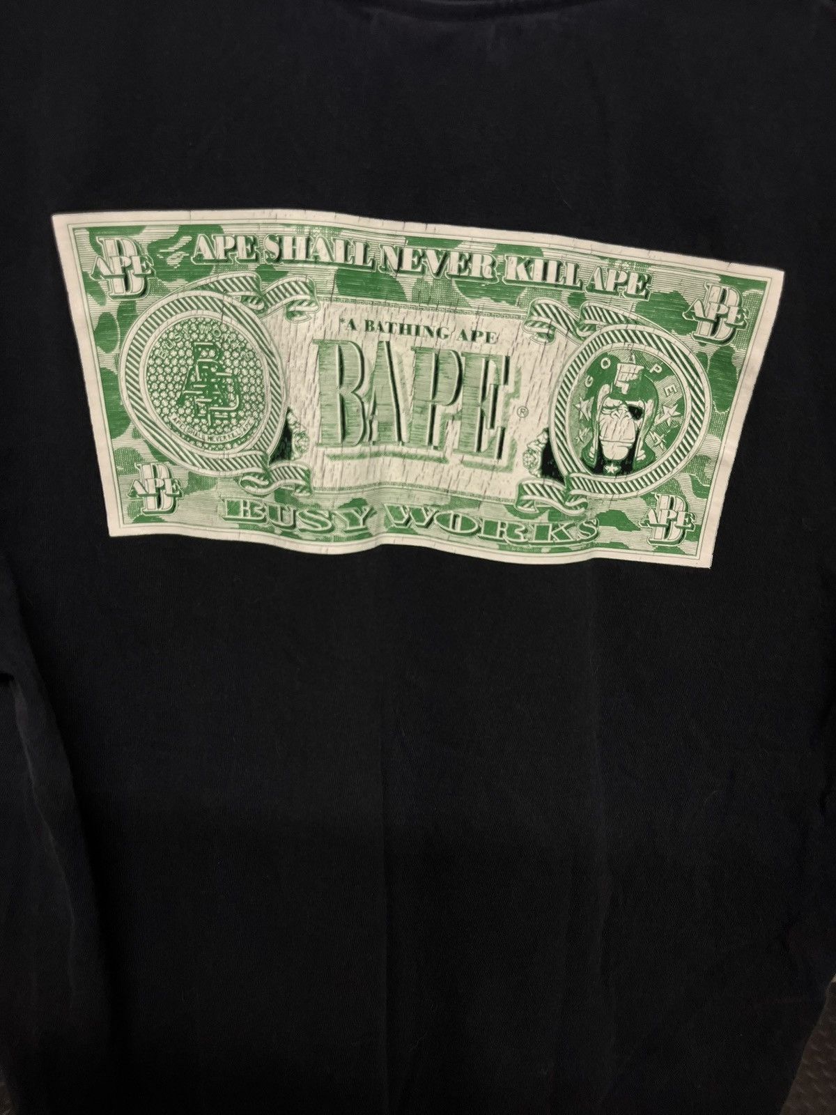 Bape Bape Dollar Tee Bank note rare shirt large ape shall not Size US L / EU 52-54 / 3 - 4 Thumbnail