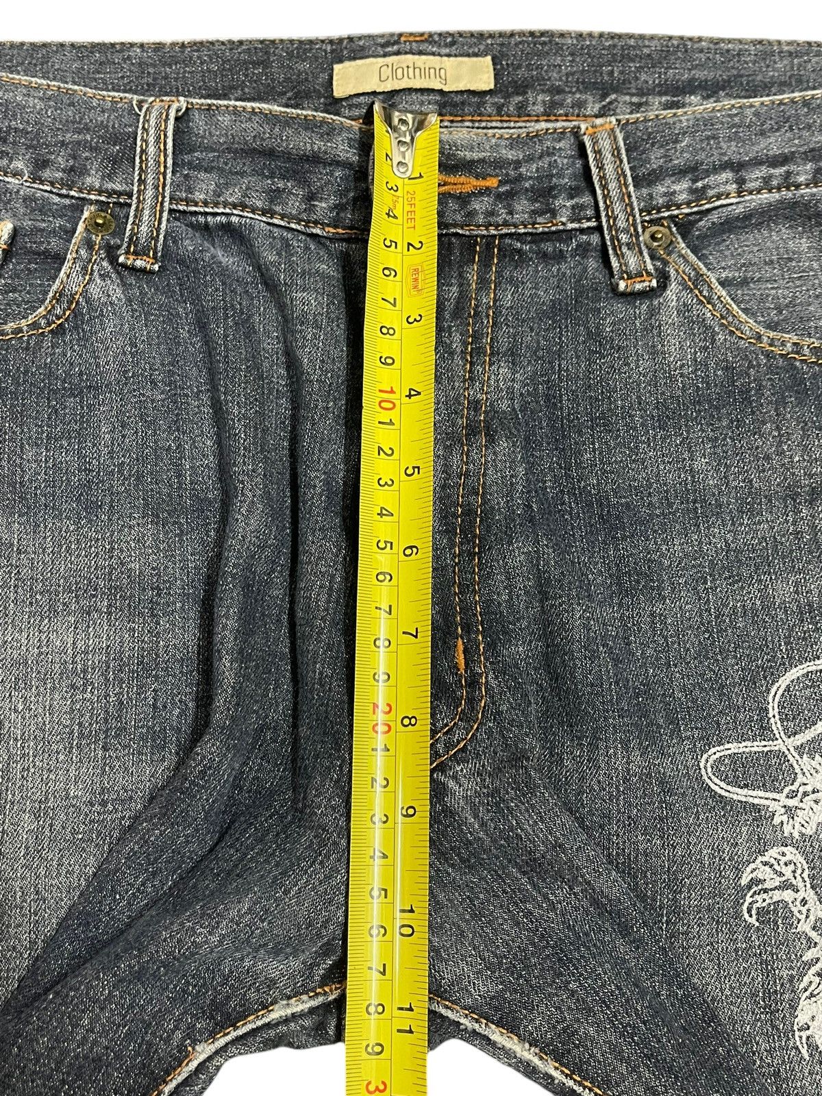 Hypebeast Vintage Japanese Brand Dragon Style Sukajan Art Work Jeans Size US 35 - 15 Thumbnail