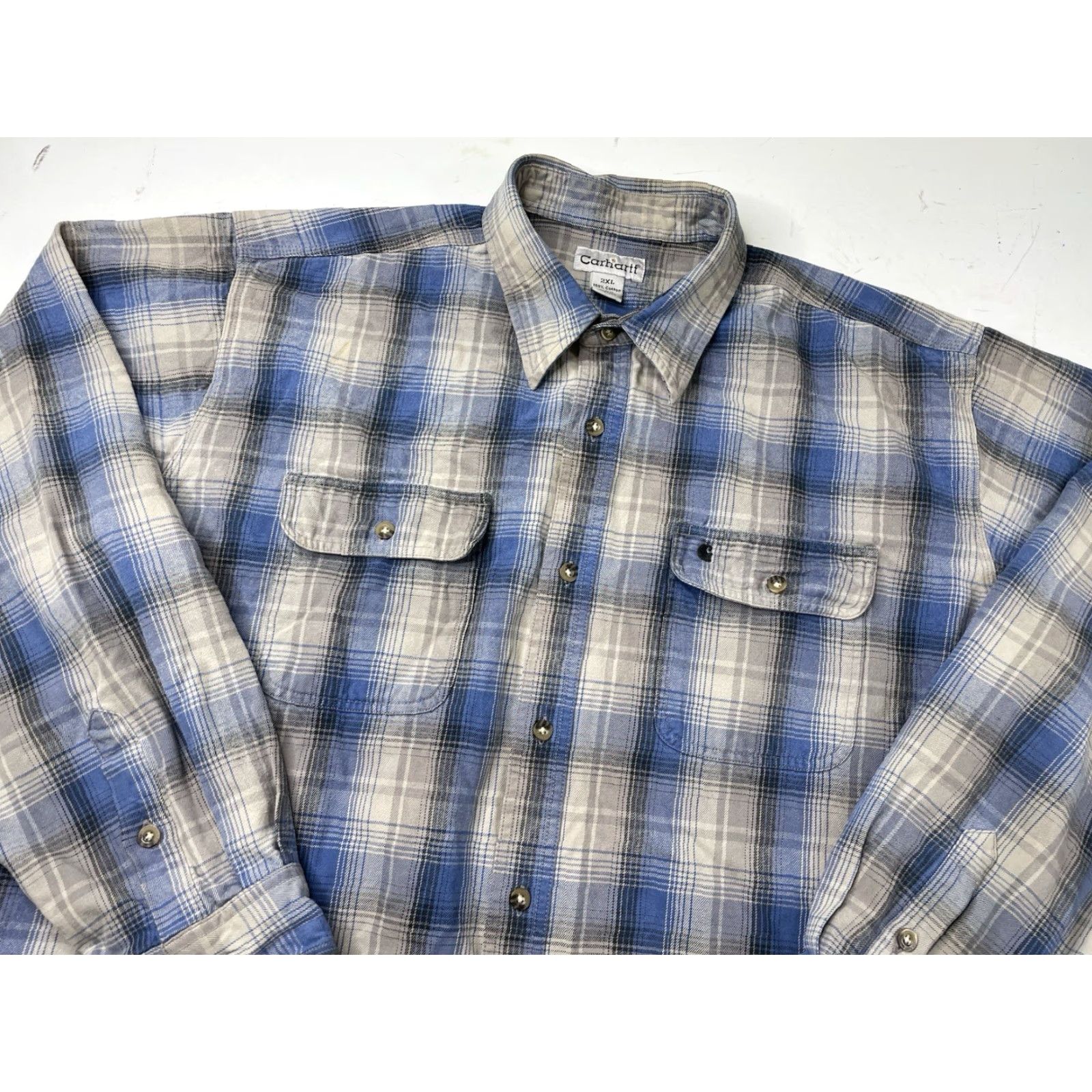 Carhartt Carhartt Heavyweight Flannel Long Sleeve Plaid Mens Shirt 2XL Regular Multicolor 80s 90s Outdoor American Button-Up Shirt Size US XXL / EU 58 / 5 - 2 Thumbnail