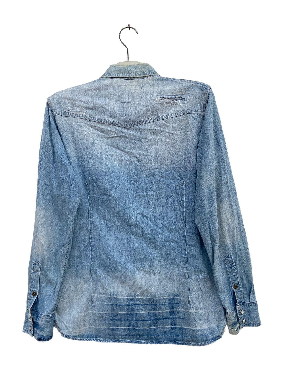 Japanese Brand Bayflow Distressed Patchwork Western Shirt Size US M / EU 48-50 / 2 - 2 Thumbnail