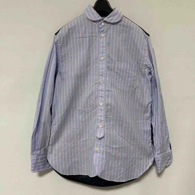 Junya Watanabe Junya Watanabe Striped Camo Patchwork Shirt Size US XXS / EU 40 - 2 Thumbnail