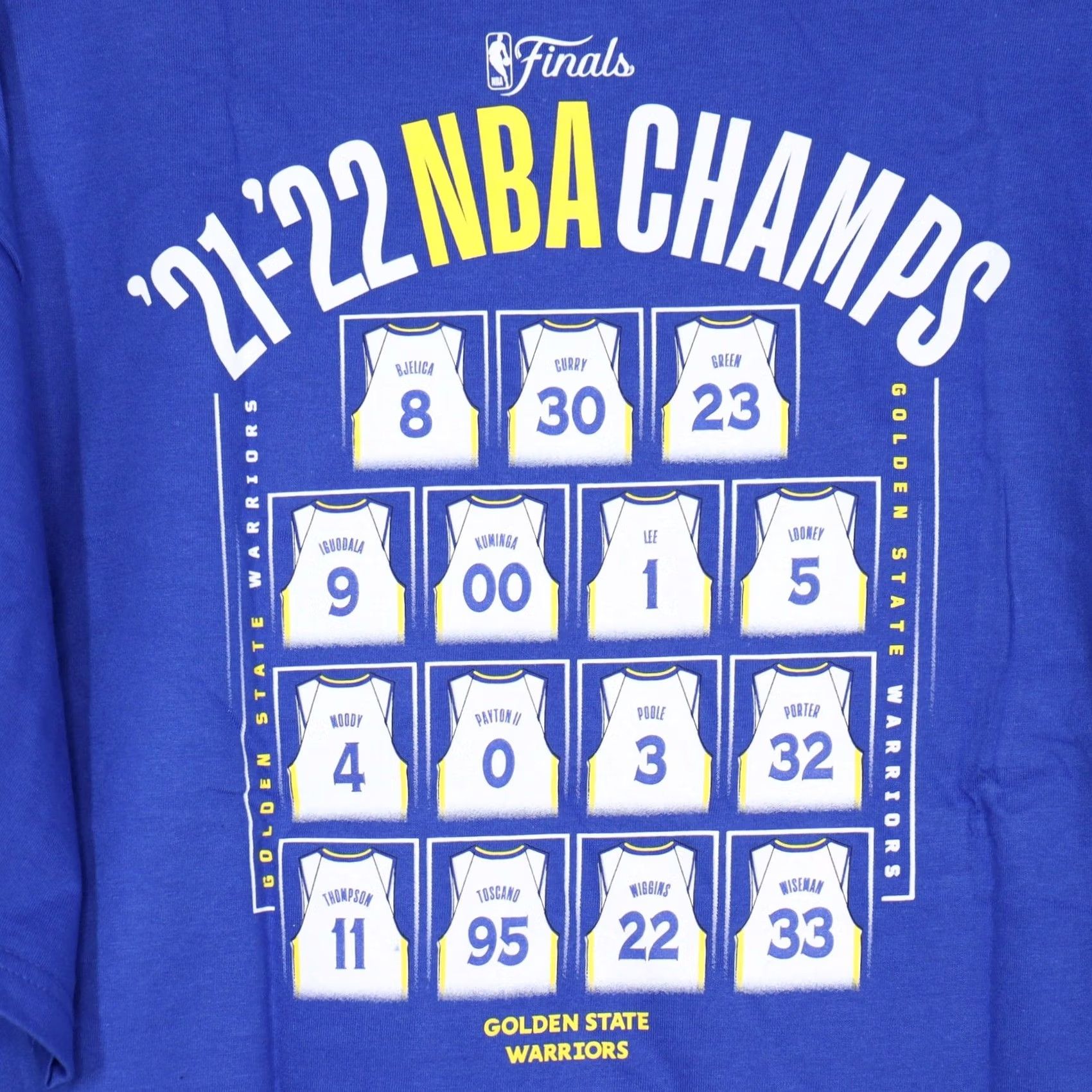 Vintage Fanatics NBA Champs Golden State Warriors NBA 2021 2022 T-Shirt Men's XLT 1X Blue Crew Neck Short Sleeve Cotton Tagless Size US XL / EU 56 / 4 - 5 Thumbnail