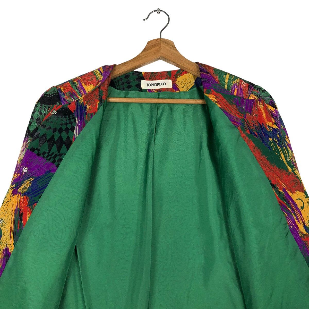 Japanese Brand VINTAGE COLOURFULL JACKET ART DESIGN TOPTOPOLO ISSEY MIYAKE Size US M / EU 48-50 / 2 - 14 Thumbnail