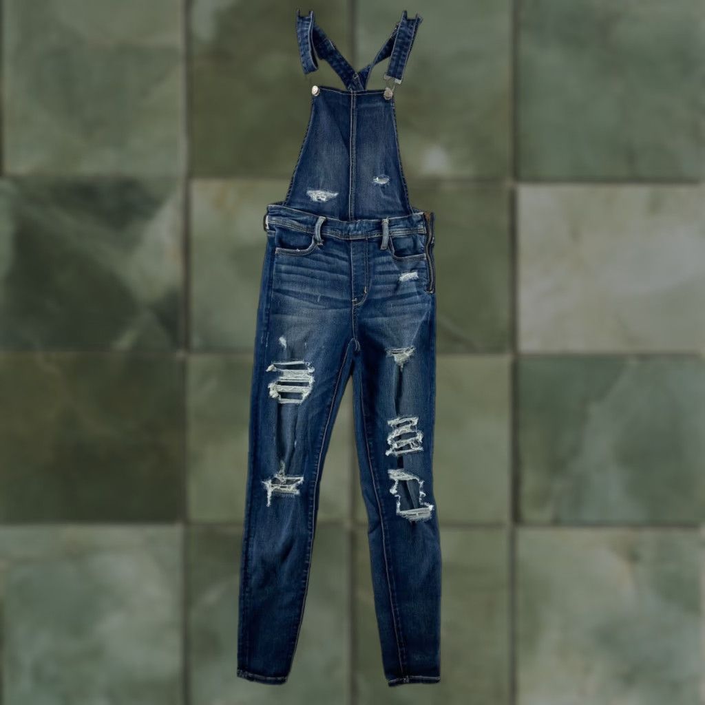 Vintage VINTAGE Distressed overalls womens 26x28 Distressed Size 26" / US 2 / IT 38 - 1 Thumbnail