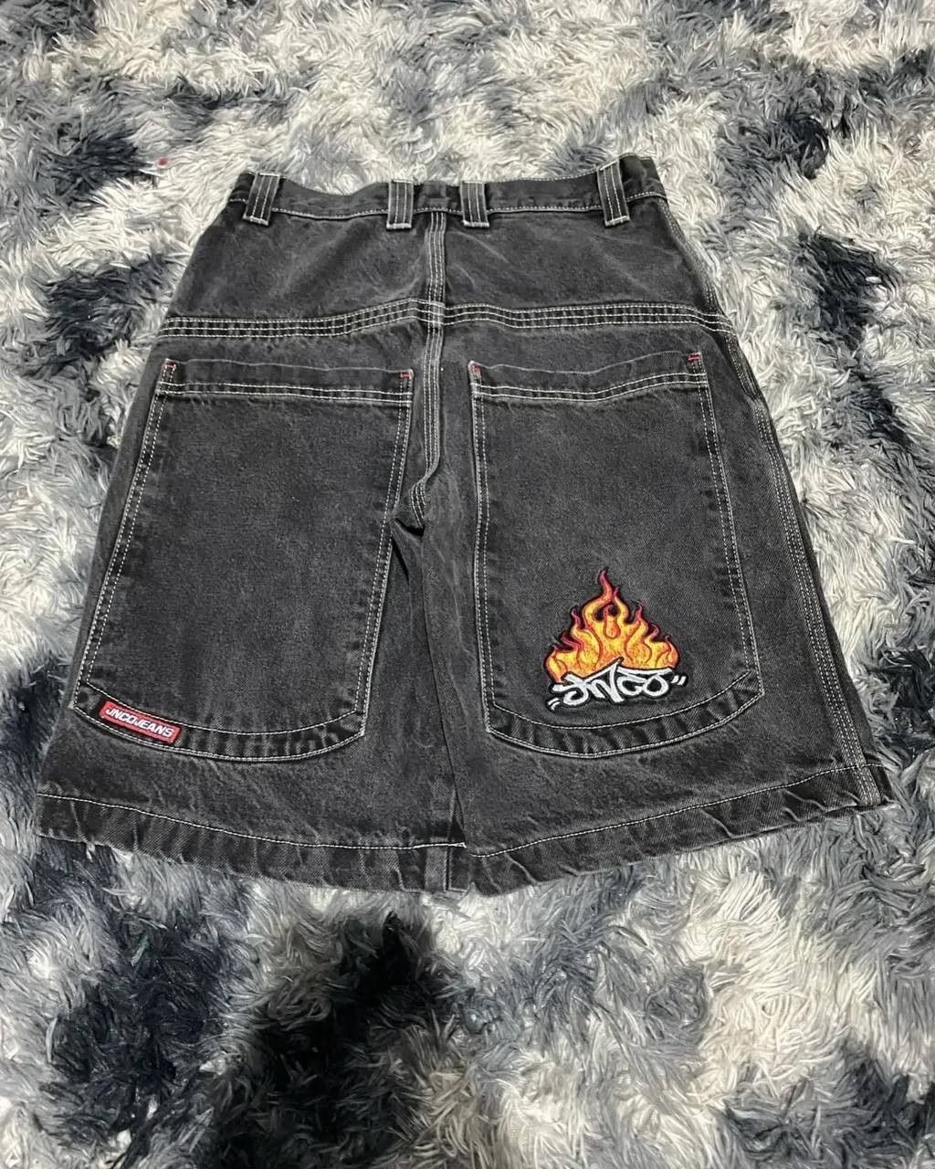 Japanese Brand × Vintage retro embroidered denim shorts Size US 34 / EU 50 - 1 Thumbnail
