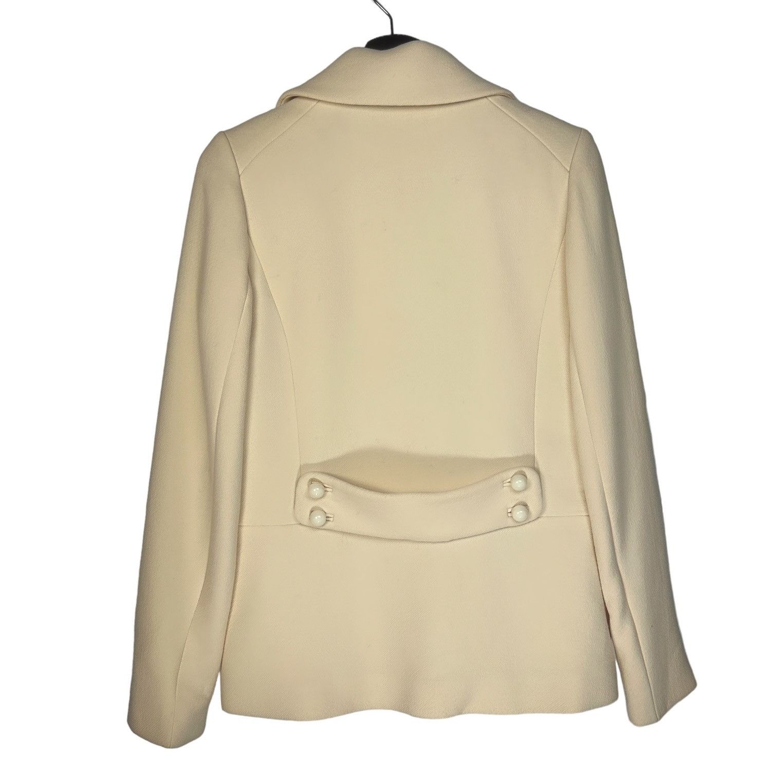 J.Crew J.Crew Wool-Blend Ivory Double-Breasted Peacoat With Front P Size M / US 6-8 / IT 42-44 - 3 Thumbnail