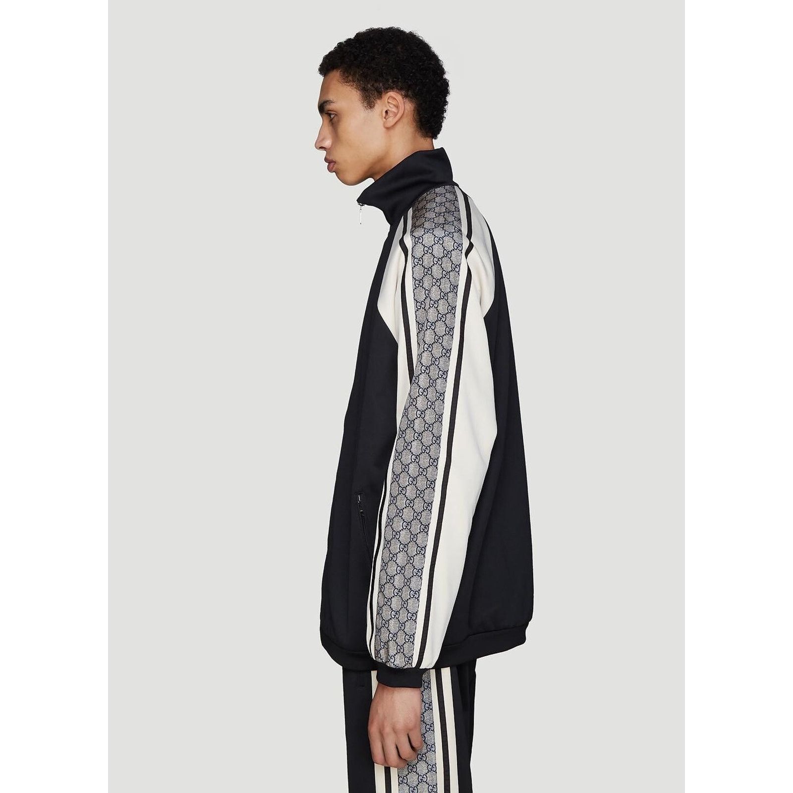 Gucci Gucci Black Oversized Technical Jersey Bomber Track Jacket S Size US S / EU 44-46 / 1 - 17 Thumbnail