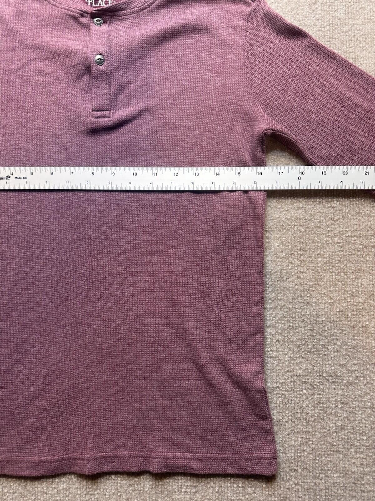 Other Children’s Place Boys L 10/12 Henley Thermal Waffle Knit 765 Size US XXS / EU 40 - 6 Thumbnail